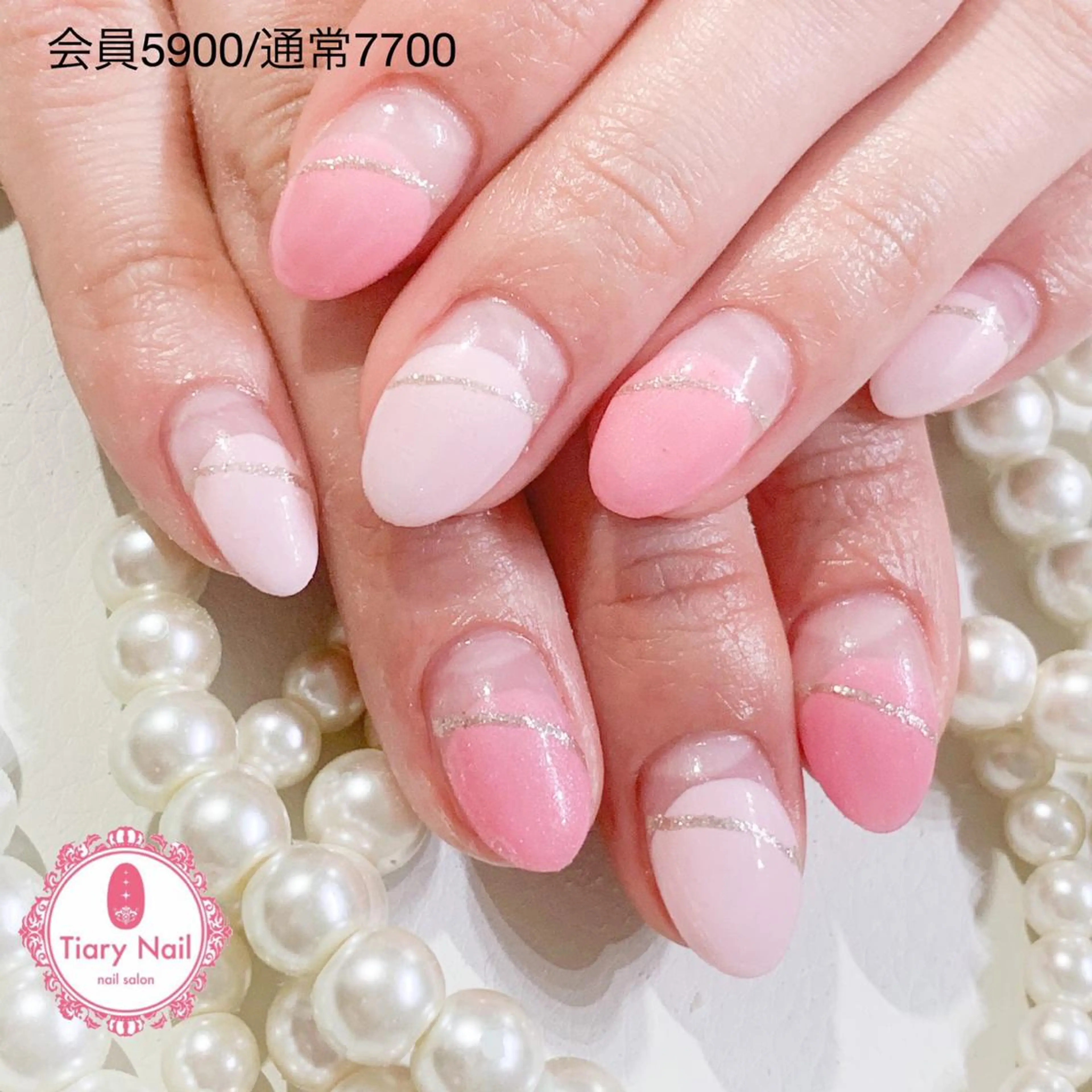 ネイル 桜ネイル 長さ出し オフィスネイル スカルプネイル シンプルネイル 💗🪽Tiary Nail🪽💗のネイルデザイン