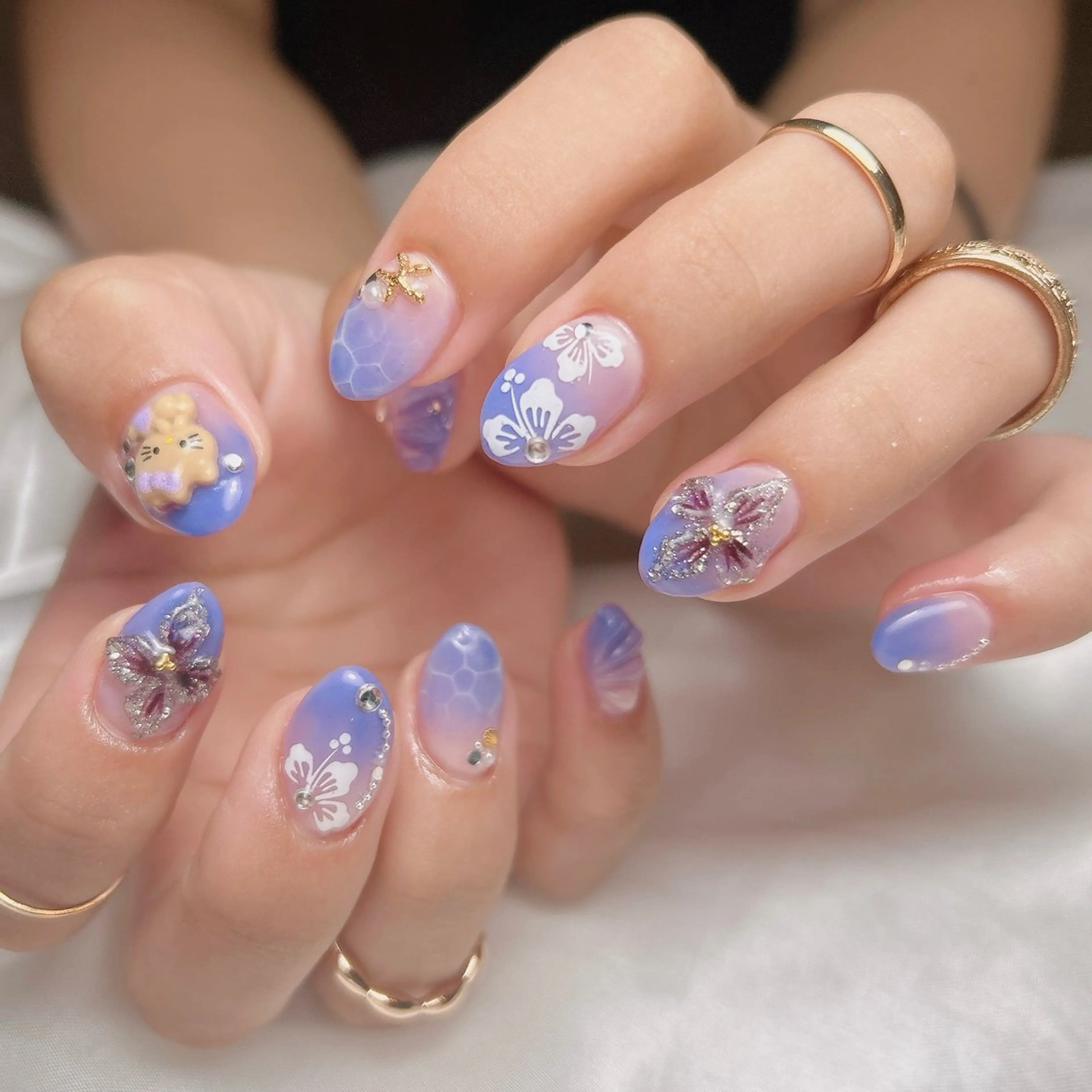 ネイル パープル ハンドネイル junna 金山.東別院.上前津のネイルデザイン