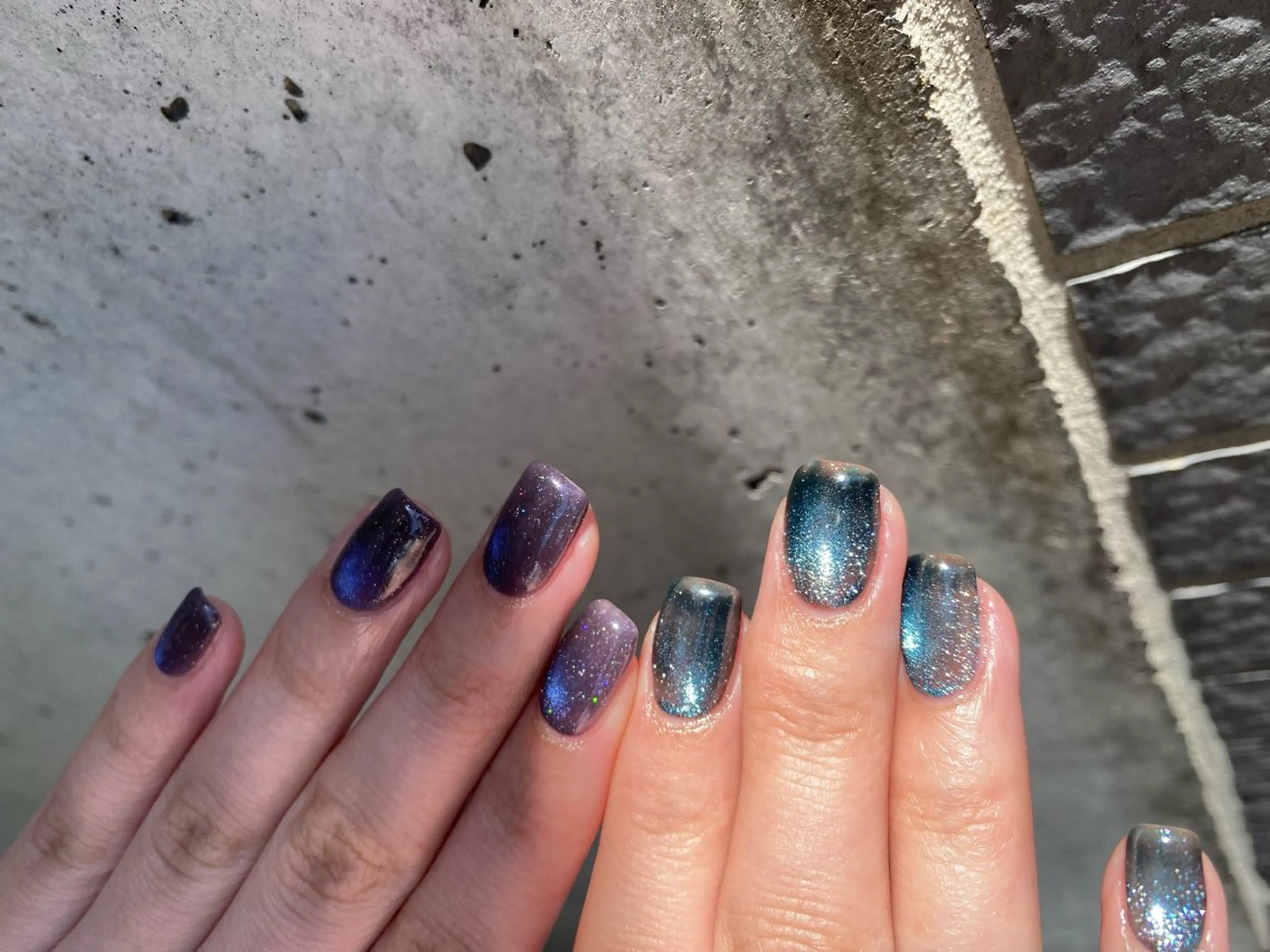 ネイル ジェルネイル マグネットネイル ニュアンスネイル ワンカラーネイル パラジェル 草加ニュアンスネイル 🌚hersのネイルデザイン