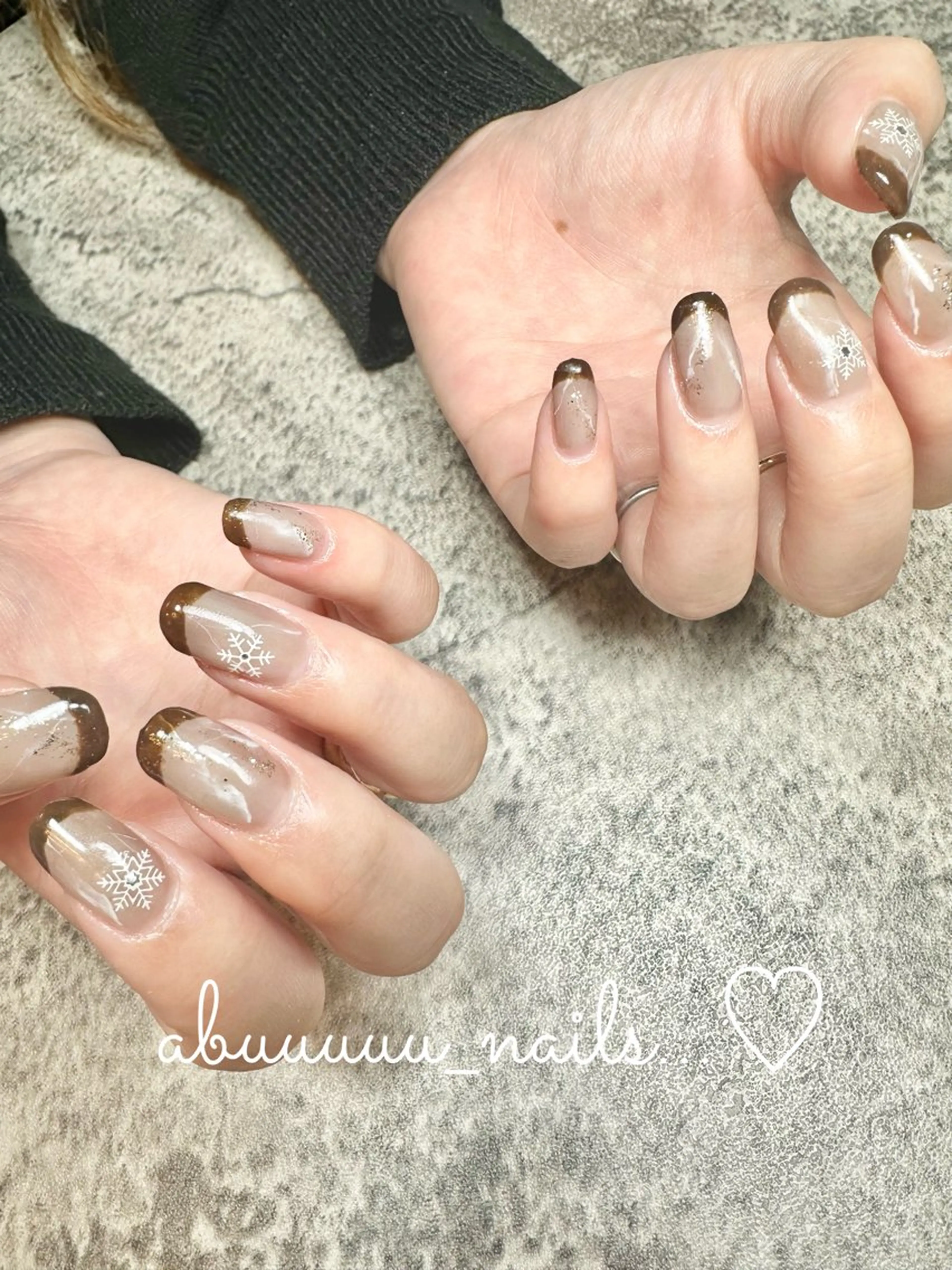 ネイル フレンチネイル 持ち込み ニュアンスネイル ハンドネイル abuuuuu nailsのネイルデザイン