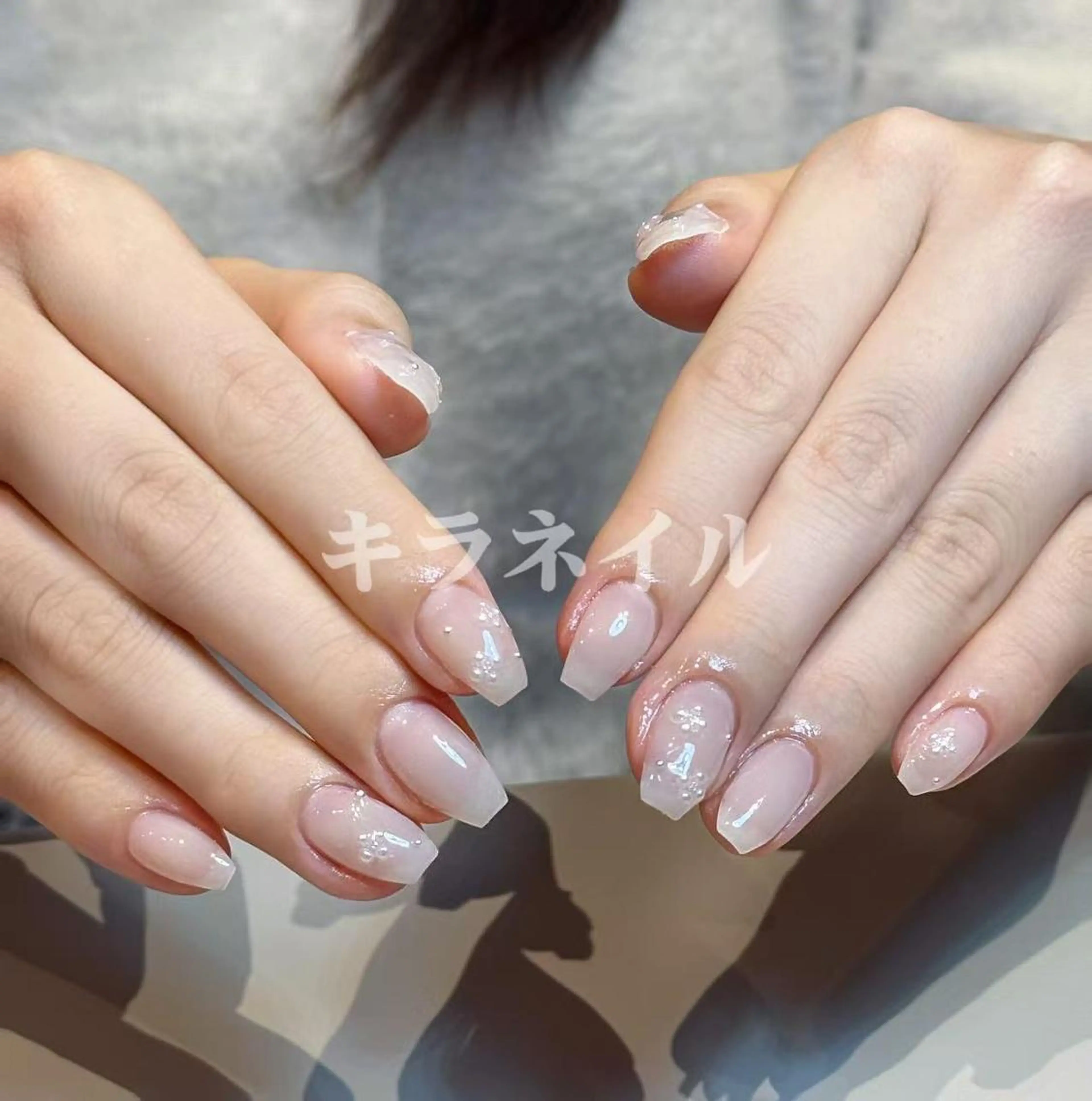 ネイル 🍑長さだし ワンホン💅モモコのネイルデザイン