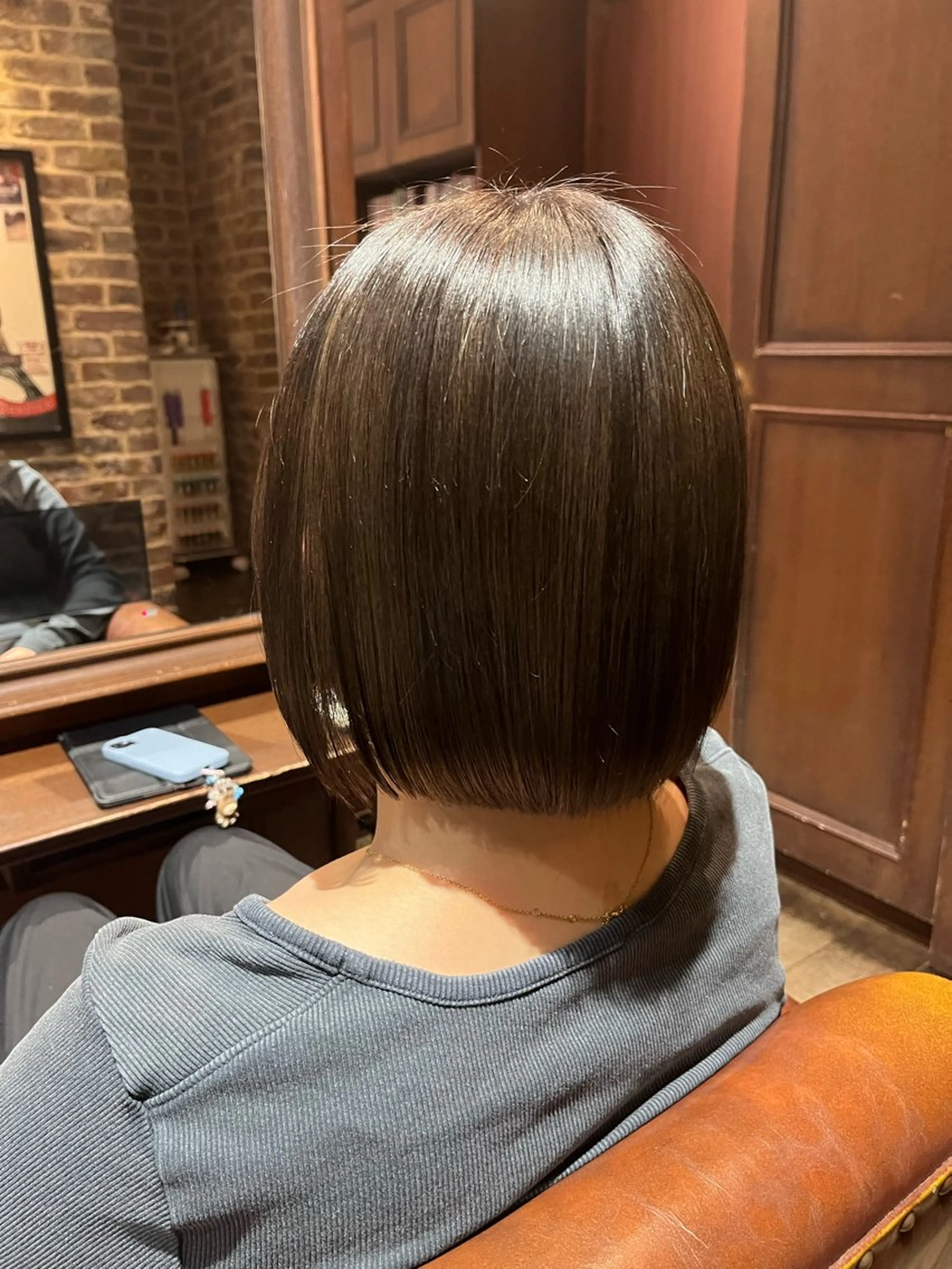 ミディアム カラー 縮毛矯正／艶カラー アオキタイキのヘアスタイル