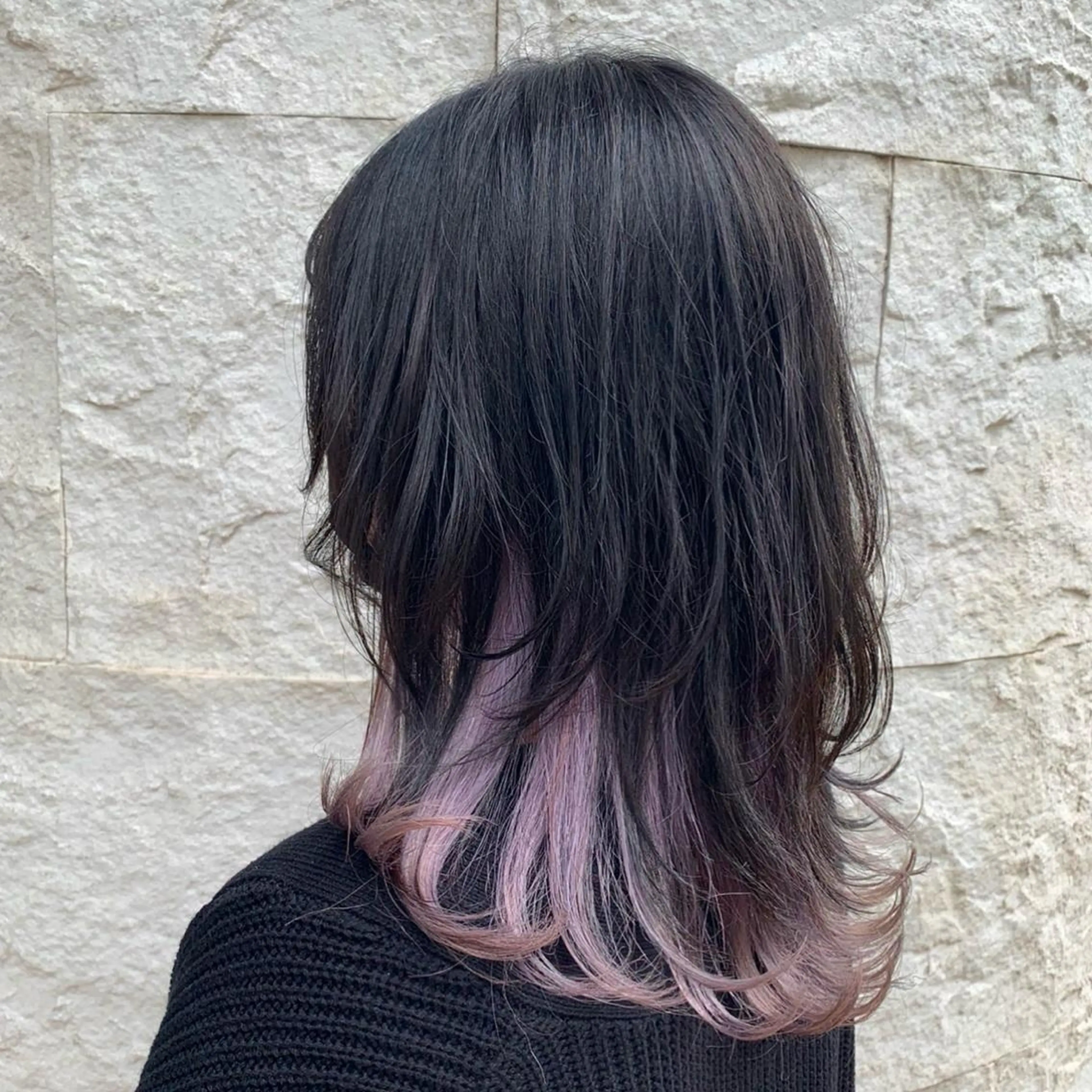 カラー ブリーチ インナーカラー ラベンダーカラー 星野 優希のヘアスタイル