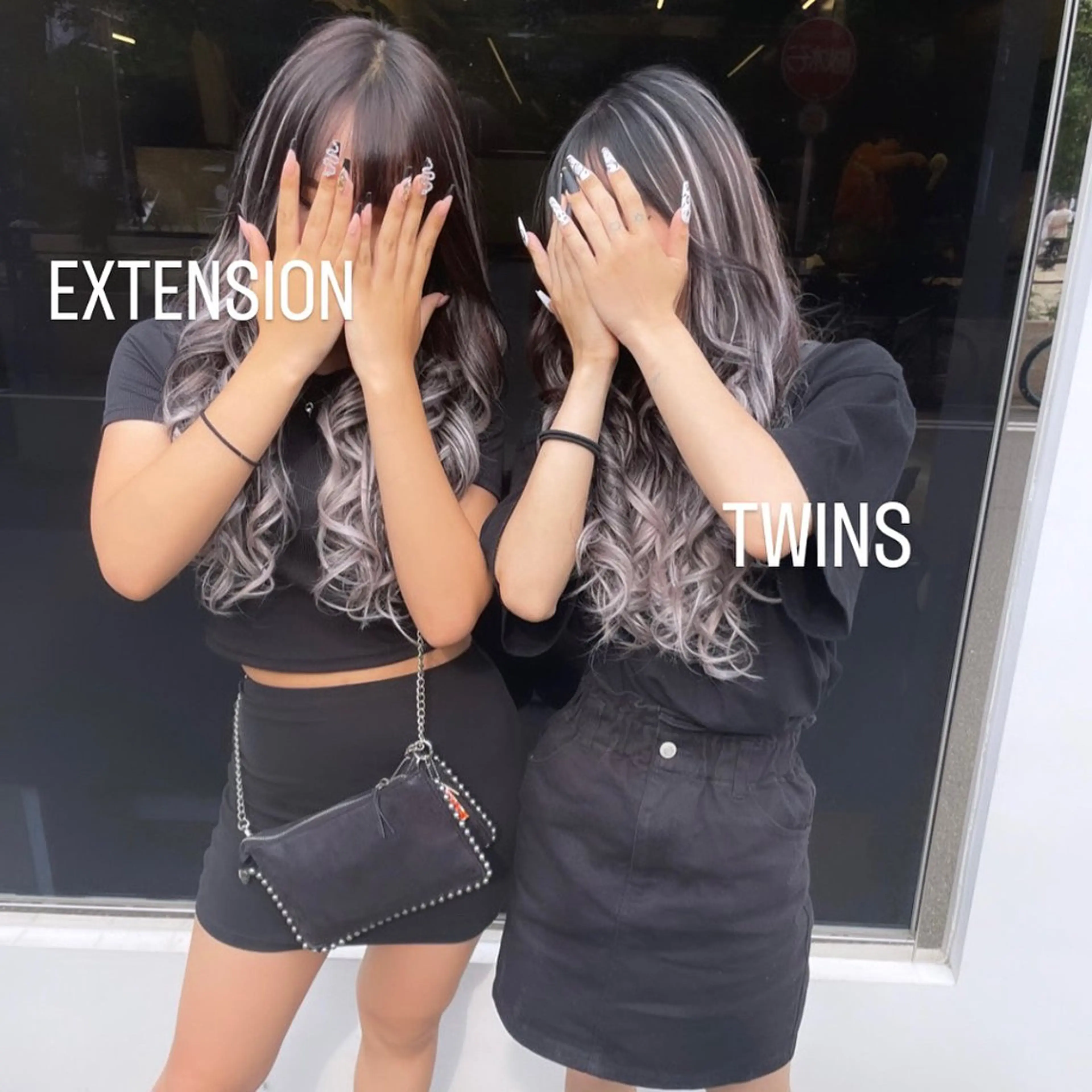 ロング カラー エクステ エクステ🩵ブリーチ 韓国ヘア🩵KAEのヘアスタイル