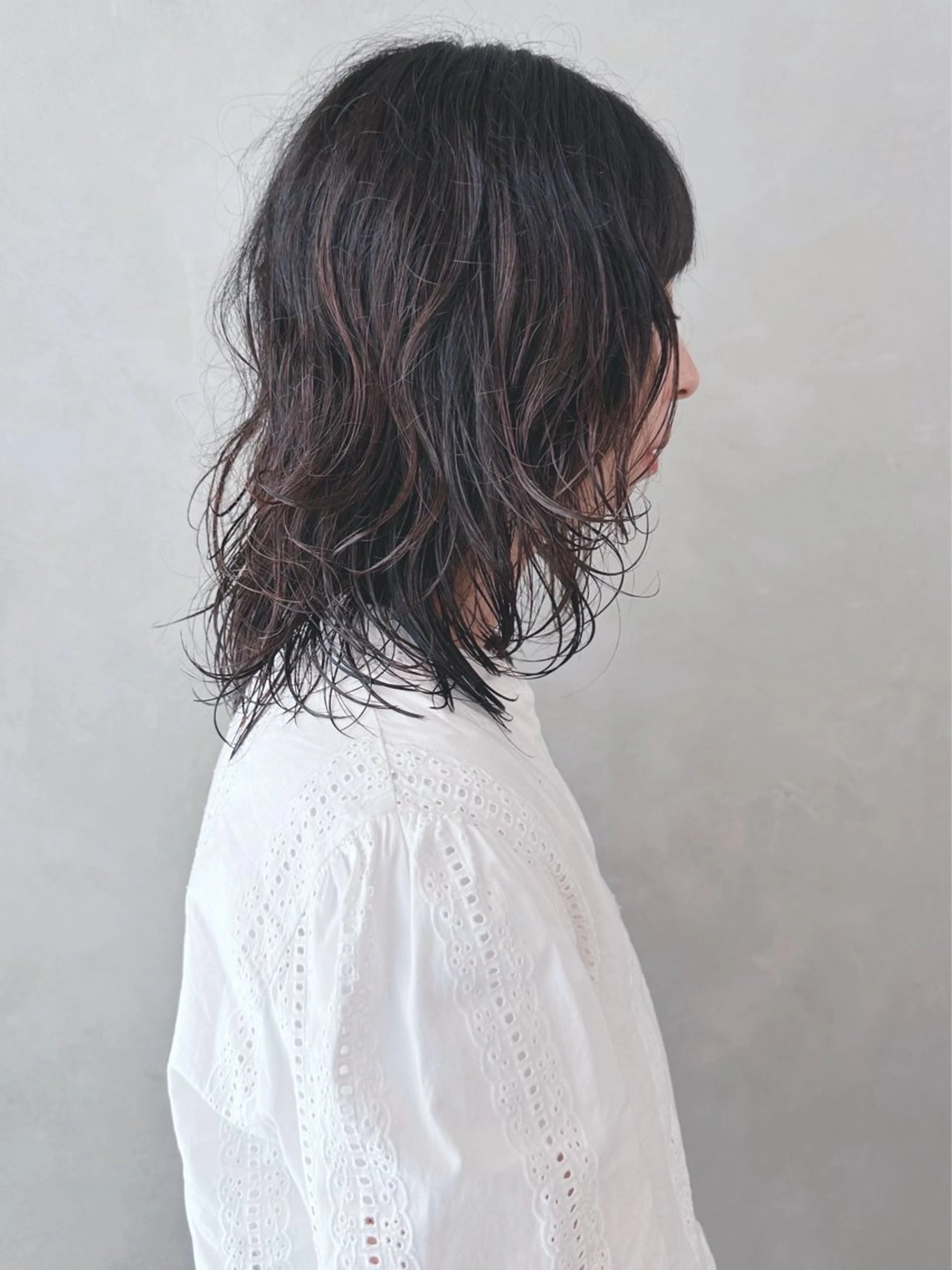 ミディアム パーマ カット パーマ ボブ/ゆるふわ ボブパーマ/とういのヘアスタイル