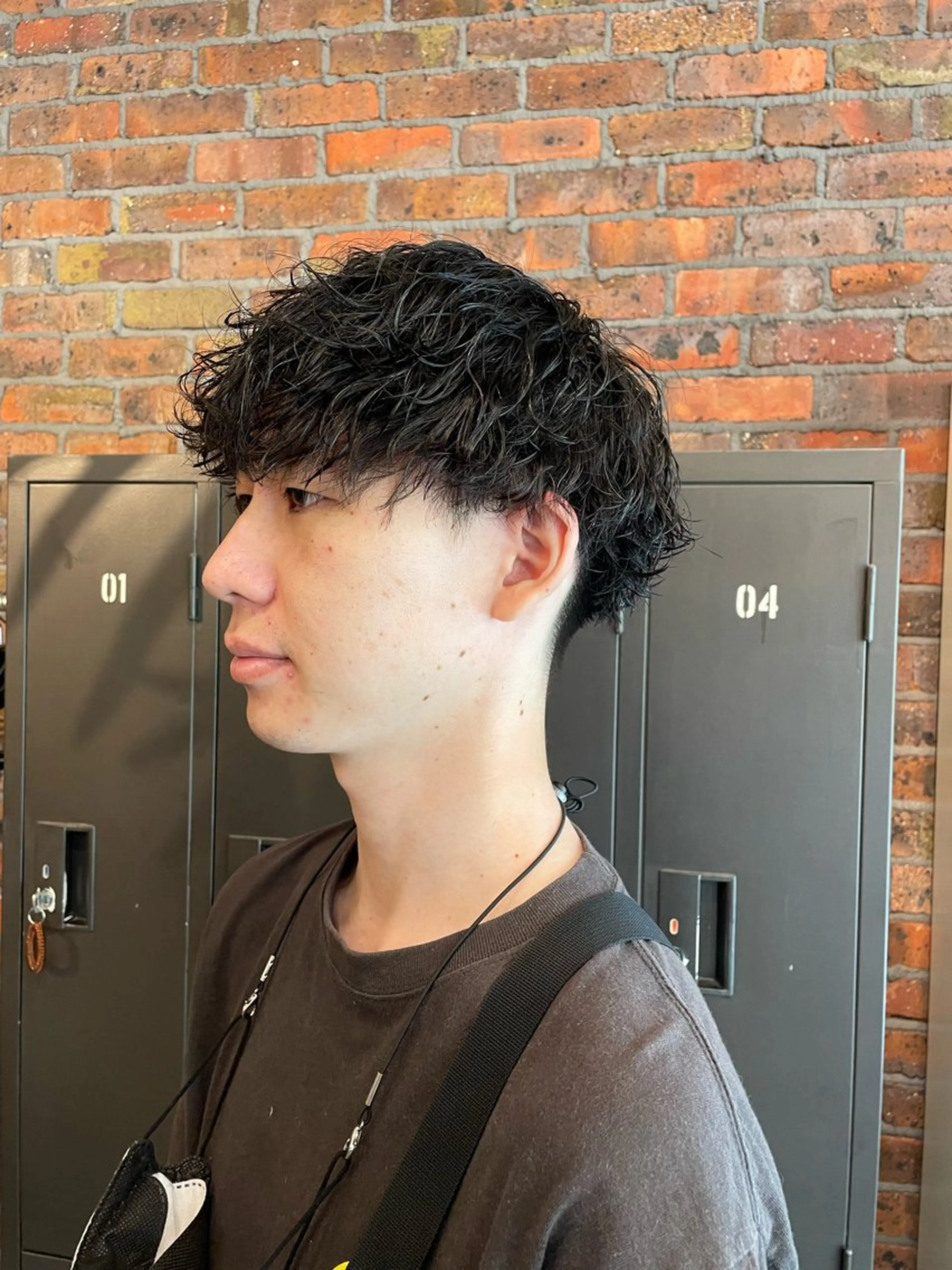 ショート パーマ メンズ カット パーマ トリートメント the BRIDGE 大橋伊織のヘアスタイル