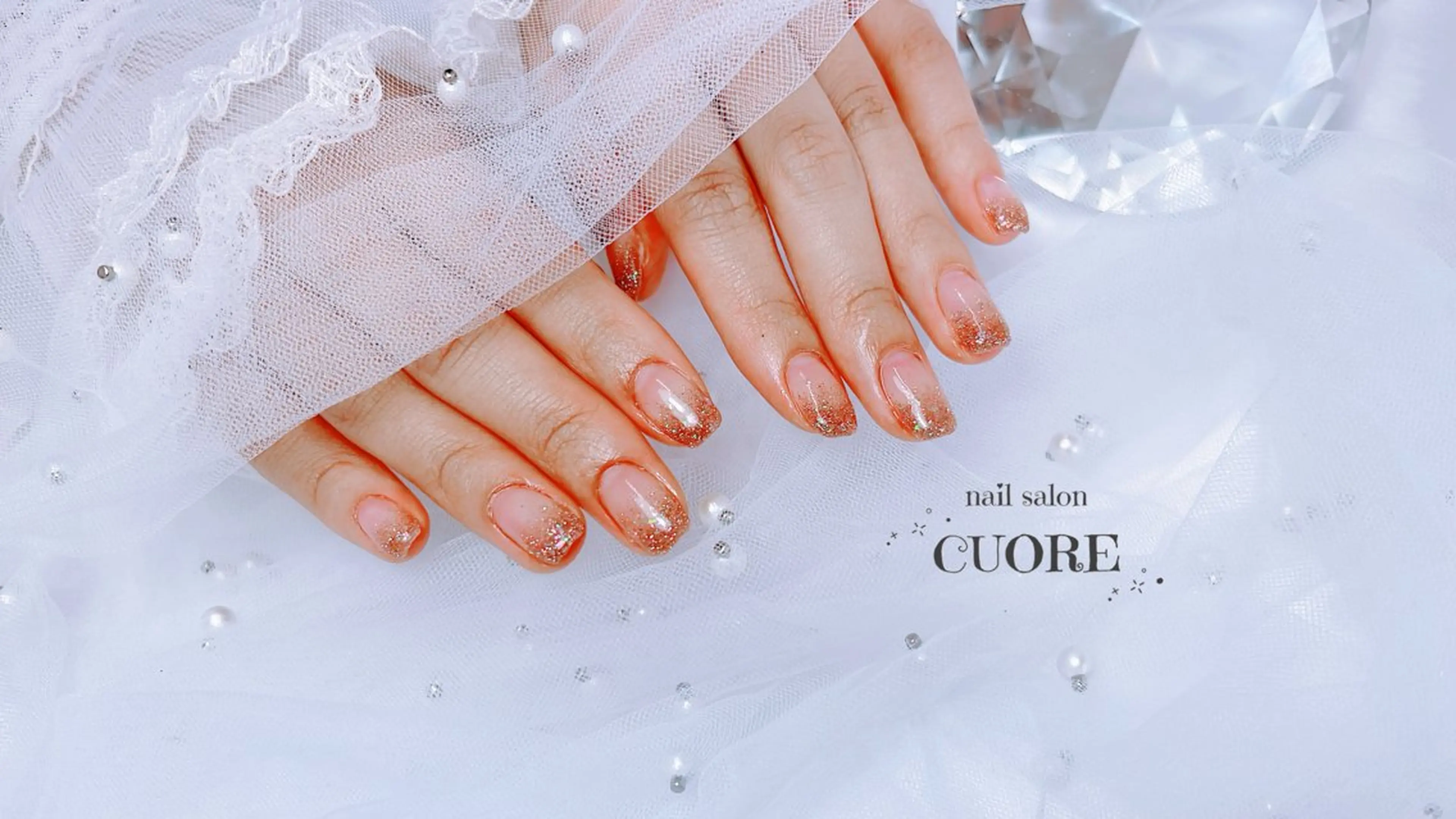 ネイル フラッシュネイル ラメ(グリッター) ラメグラデーション CUORE____nail所属・nail salon CUOREのネイルデザイン