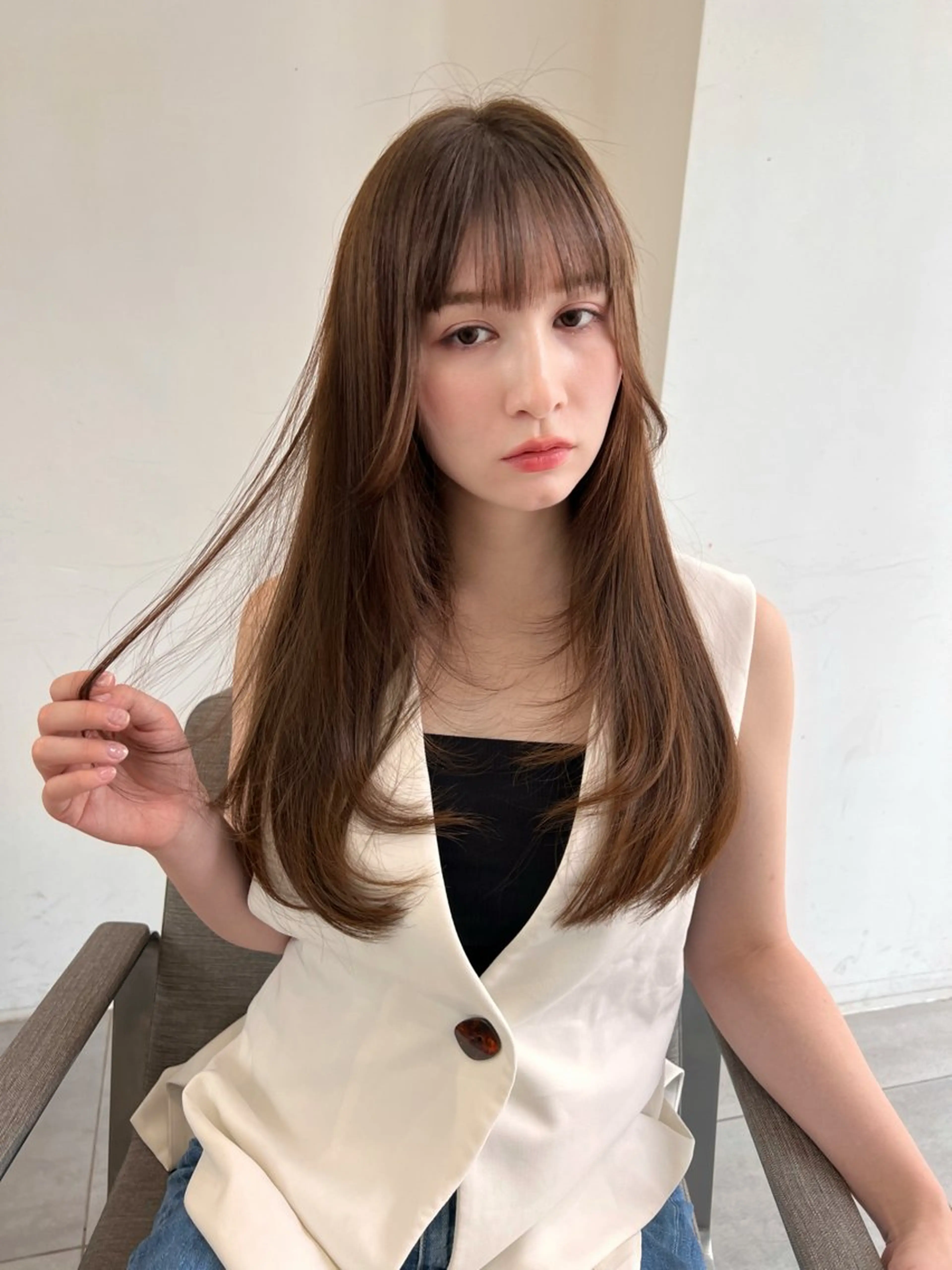 ロング 髪質改善 レイヤーカット Ocean hair resort所属・長谷川真鈴/レイヤー /髪質改善🤍🤍のヘアスタイル