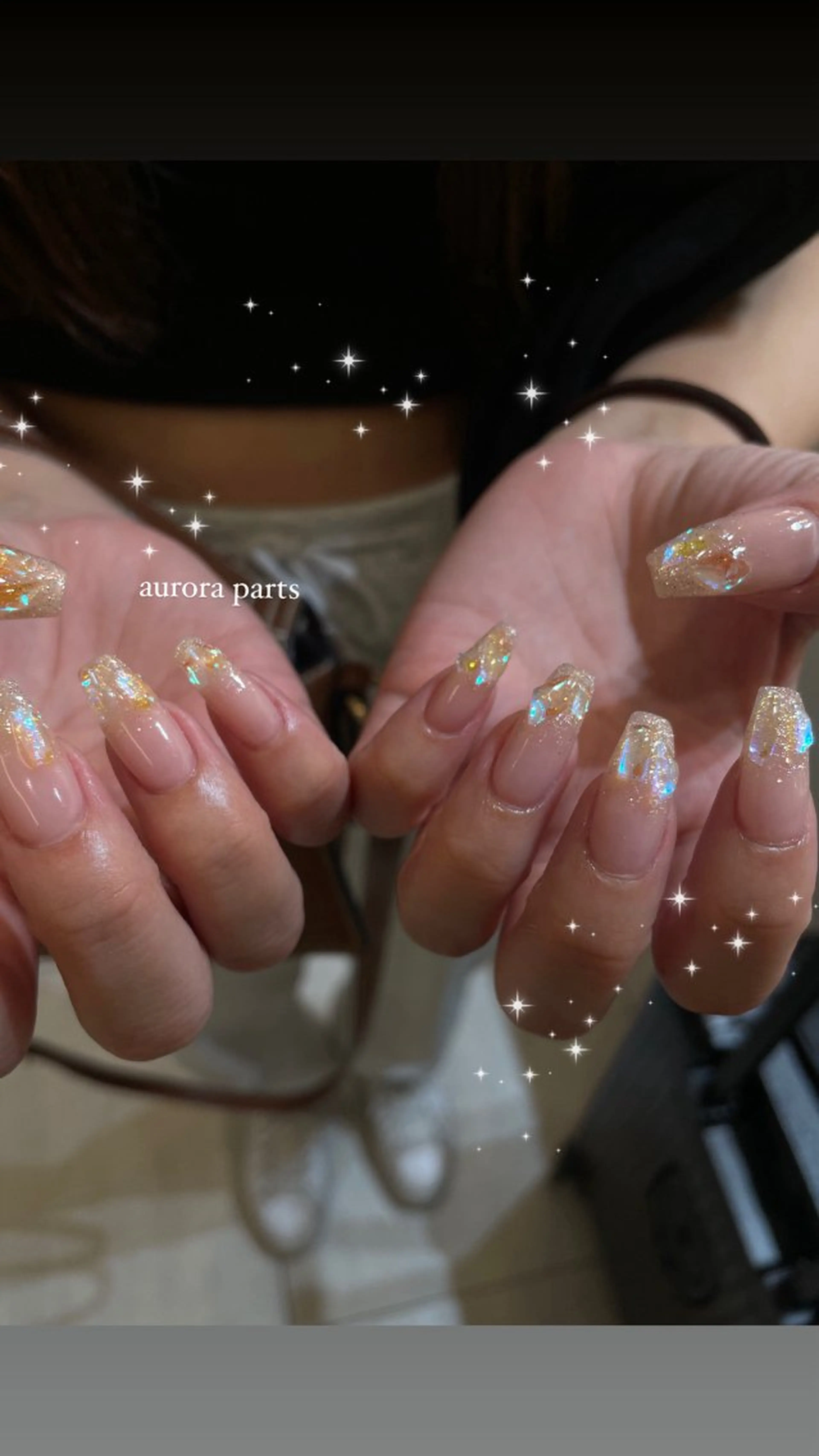 ネイル オーロラネイル キラキラネイル otao yuriのネイルデザイン