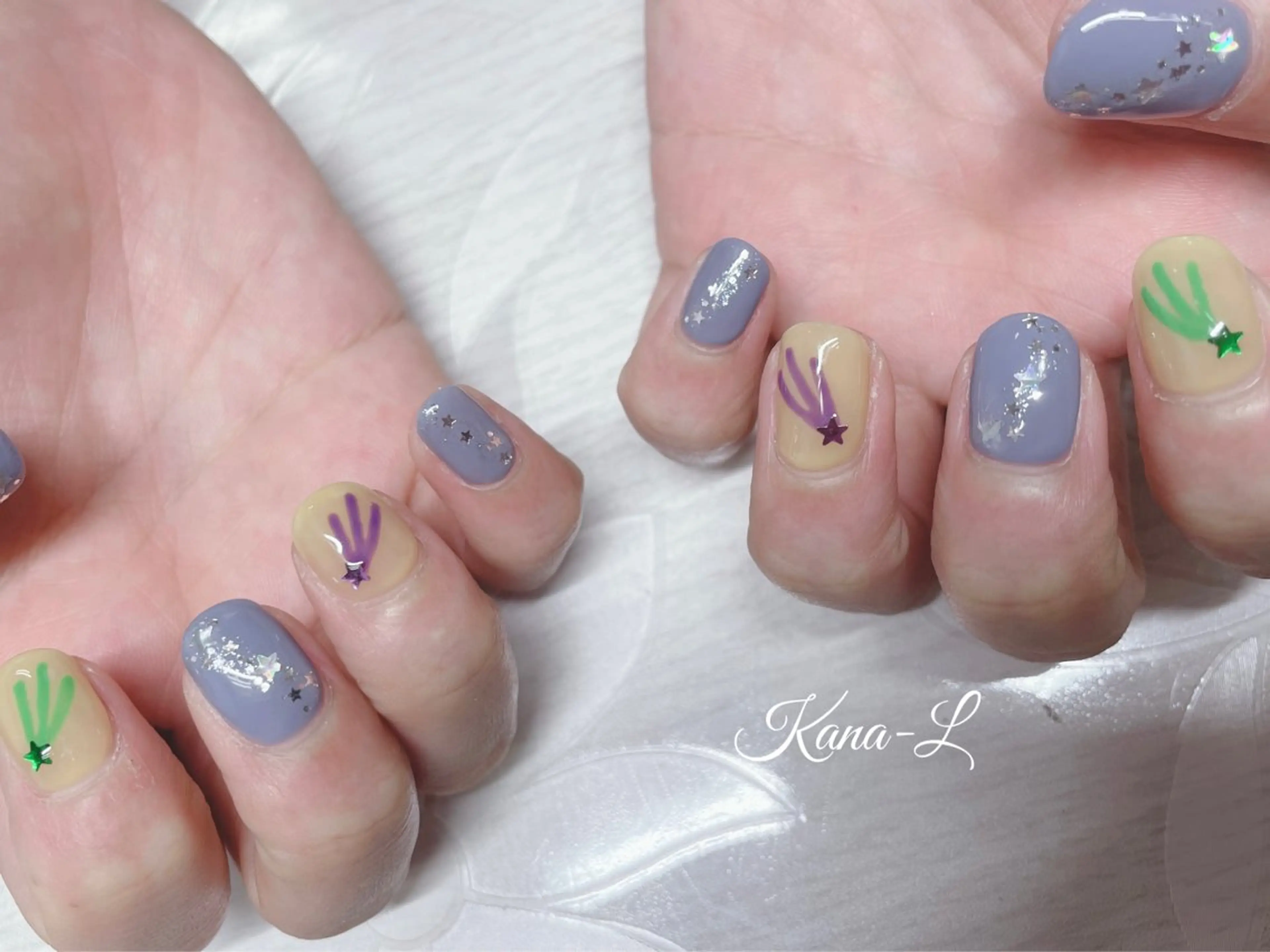 ネイル ジェルネイル 韓国ネイル パラジェル ワンホンネイル 芦辺 香奈のネイルデザイン