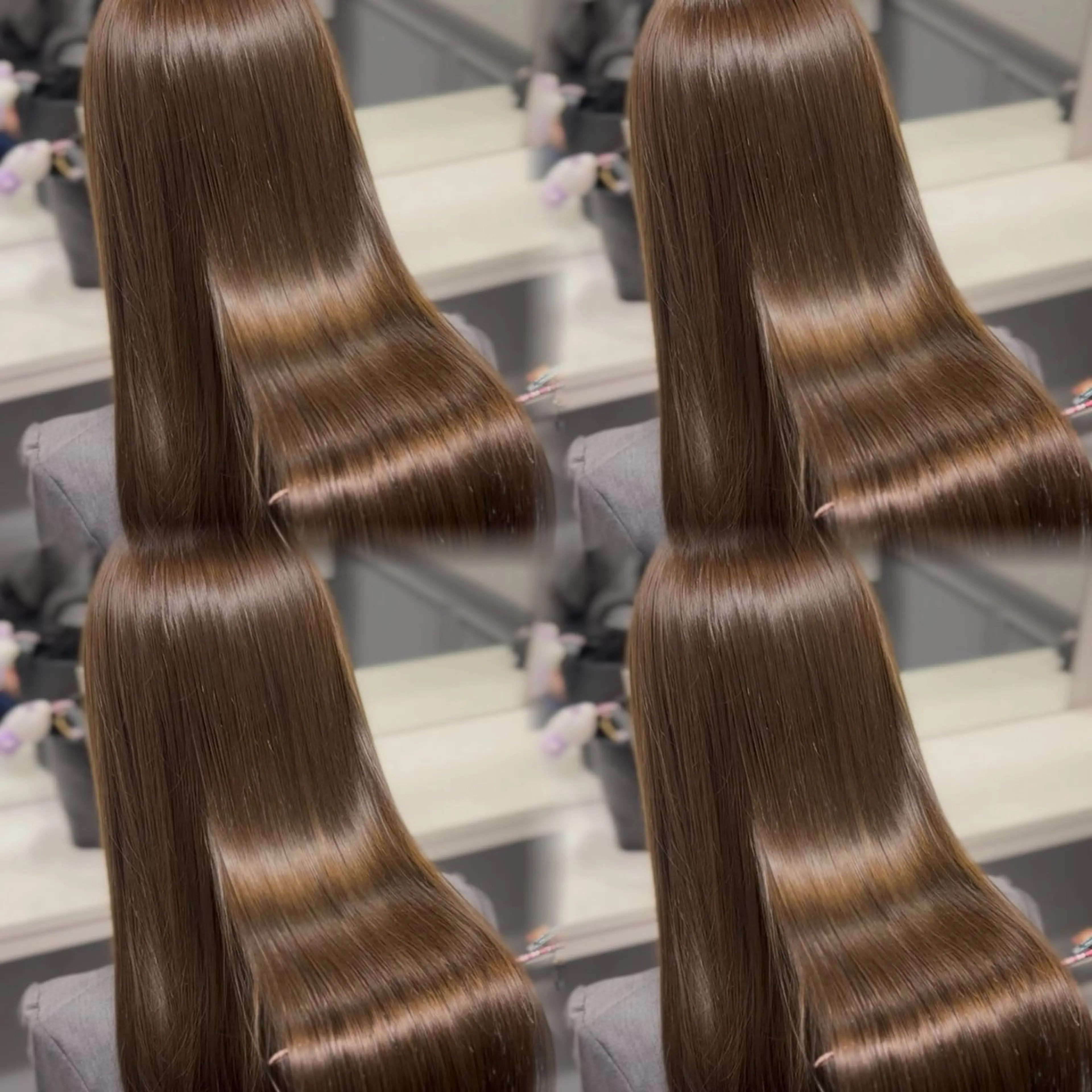 ロング カラー ヘアカラー トリートメント 🦋REISA🦋 エクステ×ハイトーンのヘアスタイル