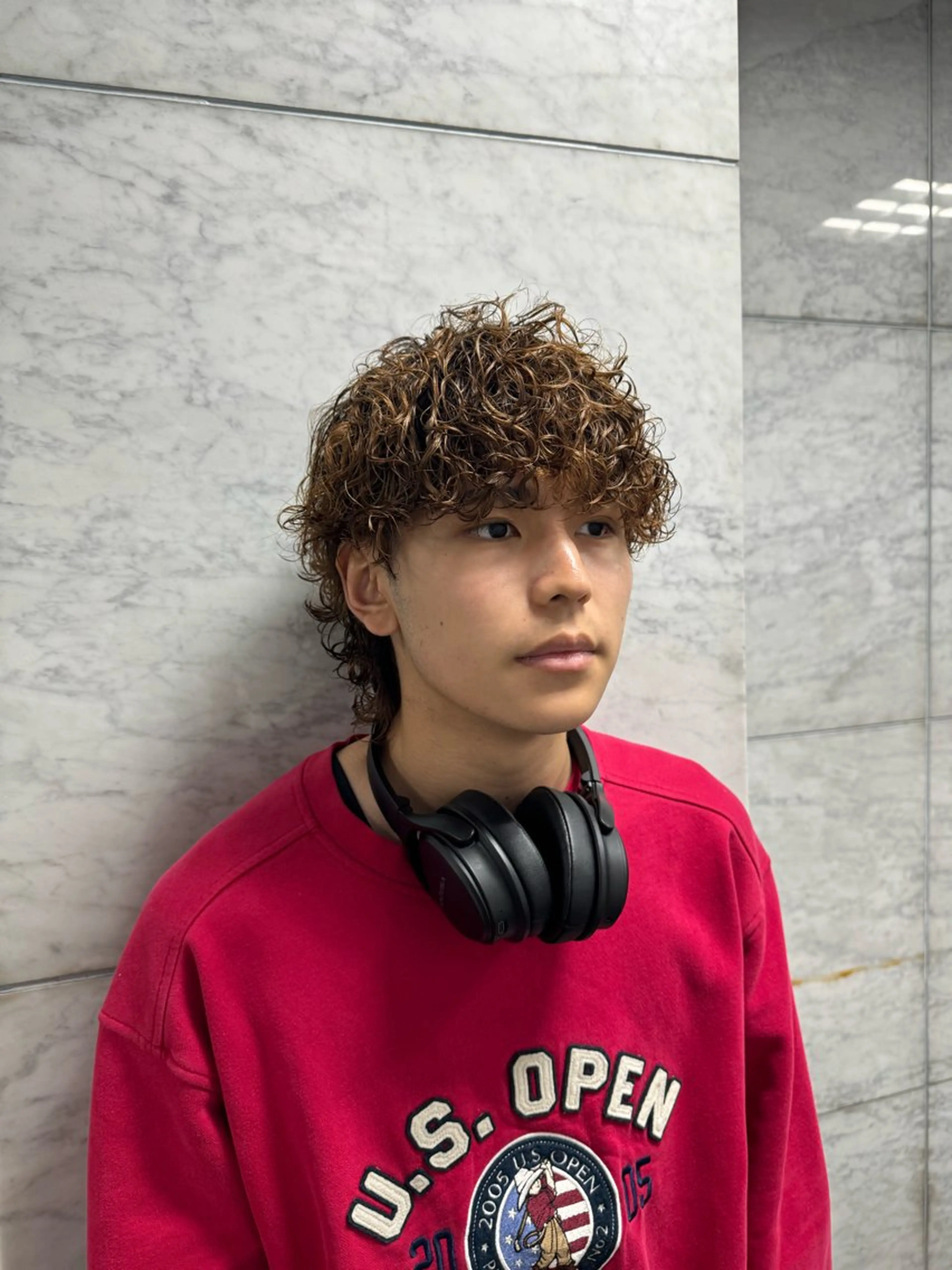 パーマ メンズ カット パーマ 大阪メンズパーマ 美容師井上智博のヘアスタイル