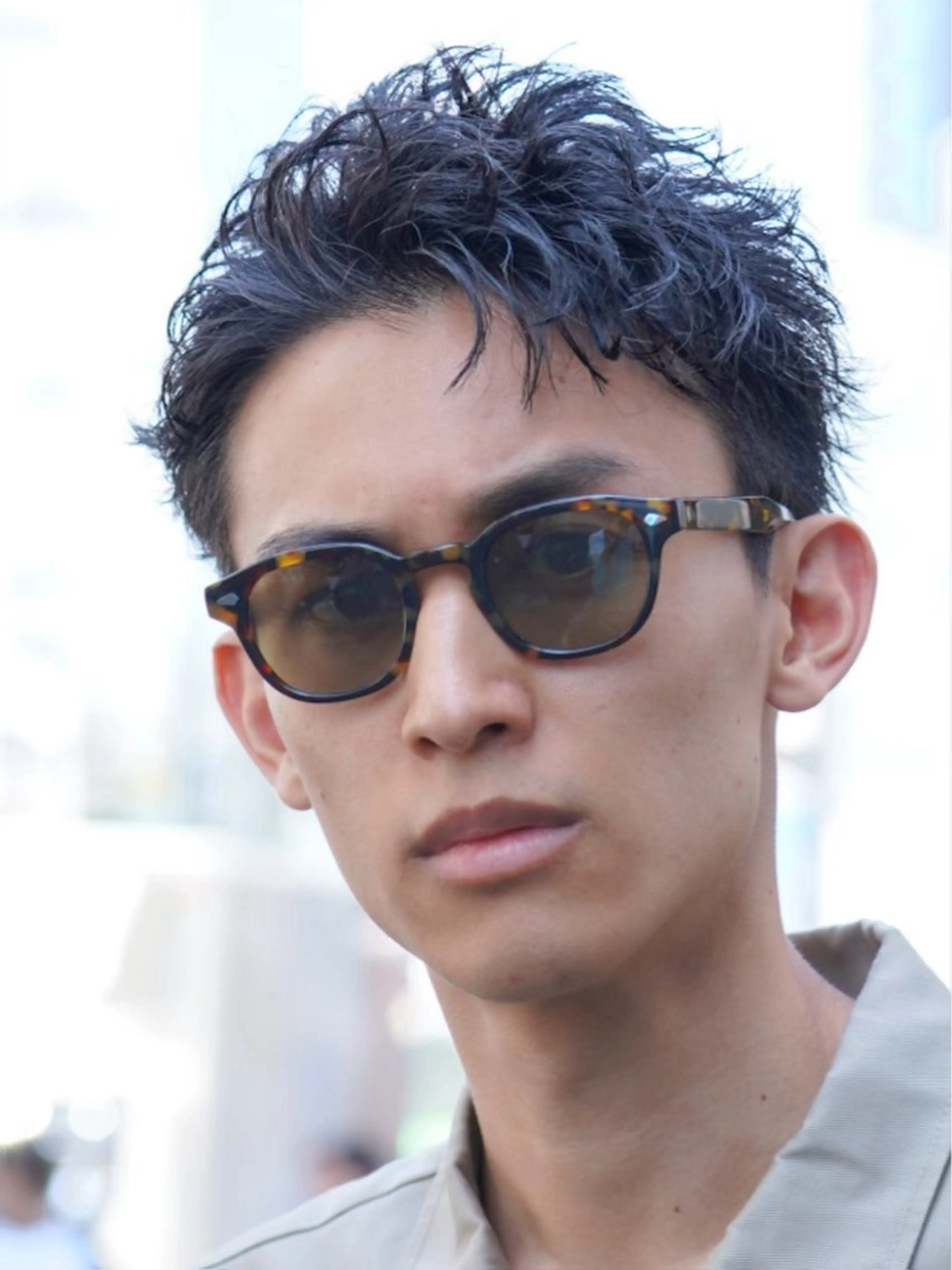 ショート パーマ メンズ センターパート コンマヘア フェードカット カルマパーマ マッシュ パーマ トリートメント ヘアセット 11.12月限定割引 fifth前比嘉💥のヘアスタイル