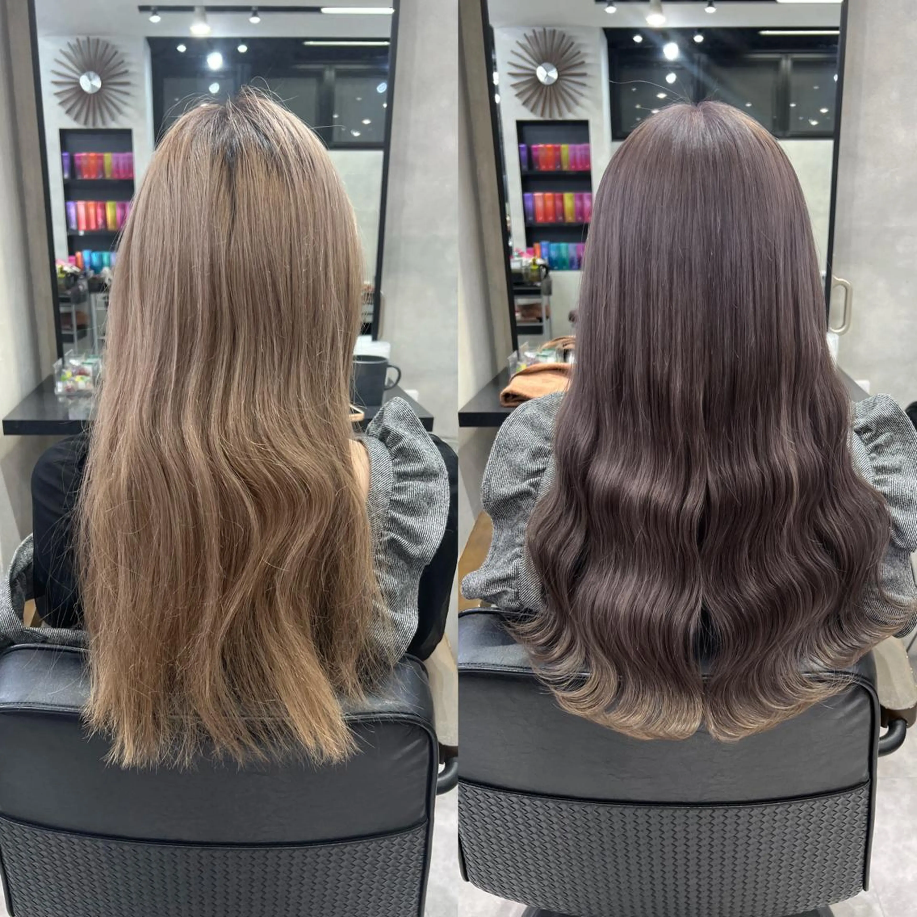 ロング カラー ヘアアレンジ シールエクステ アディクシーカラー アッシュ バレイヤージュ ベージュカラー カット ヘアカラー トリートメント ar+ ❤︎ maiのヘアスタイル