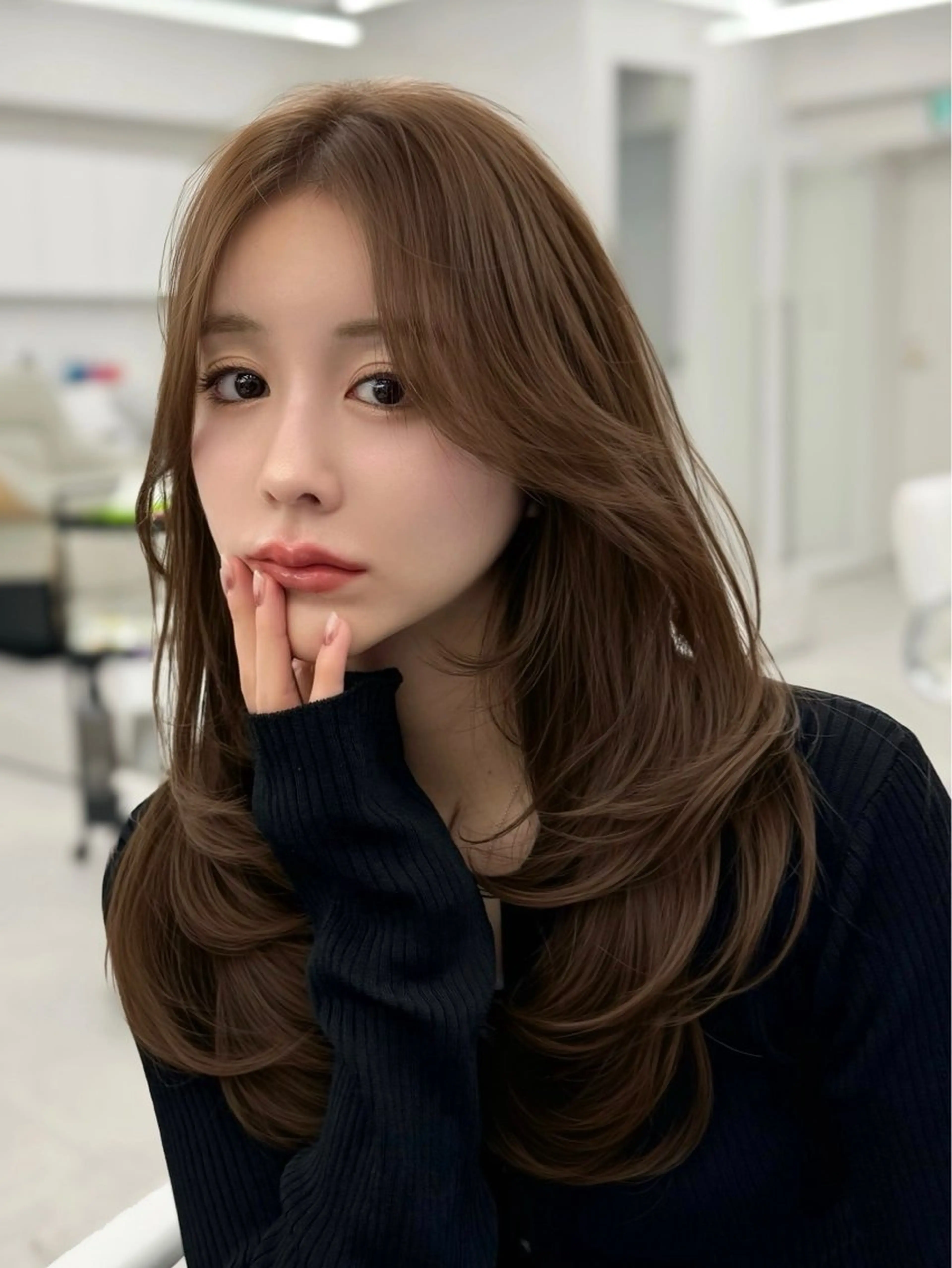 ロング カラー カット ヘアカラー トリートメント 顔まわりの神様✨ 透明感カラー藤嶋秀幸のヘアスタイル