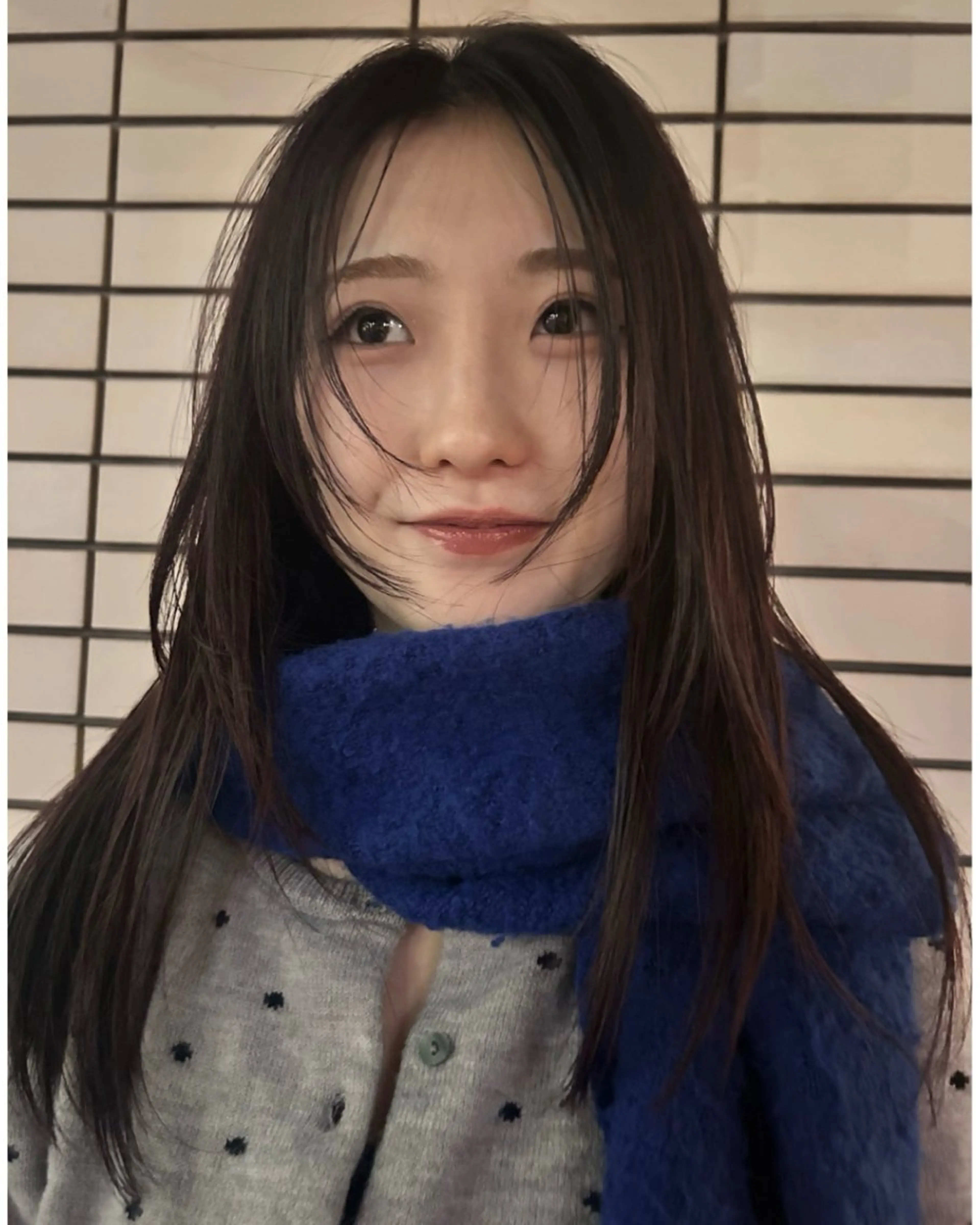 セミロング カラー デザインカット/ パーマ/nanaのヘアスタイル