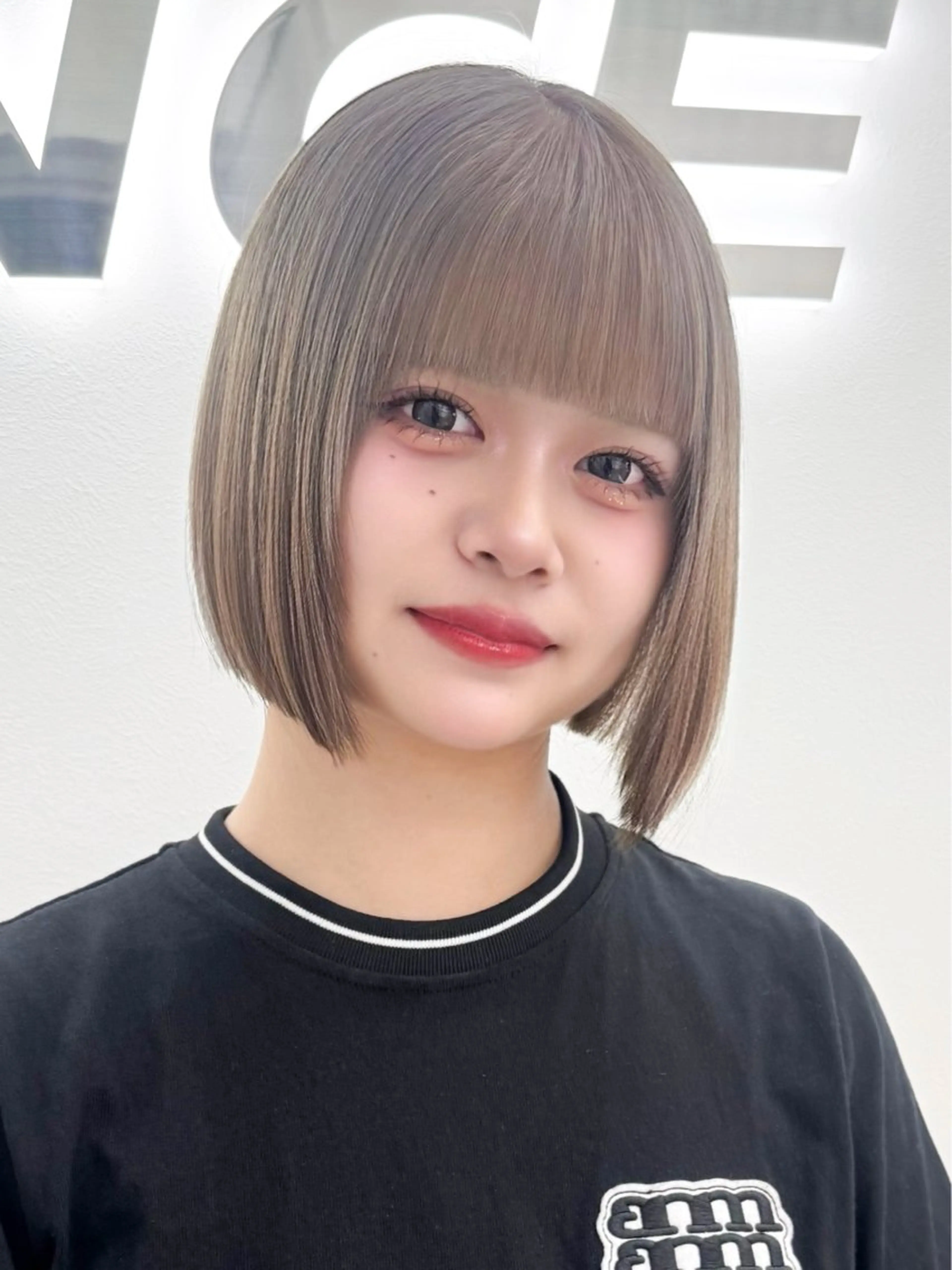 ショート カラー ヘアアレンジ 縮毛矯正🤍 盛れるボブ/ひかりのヘアスタイル