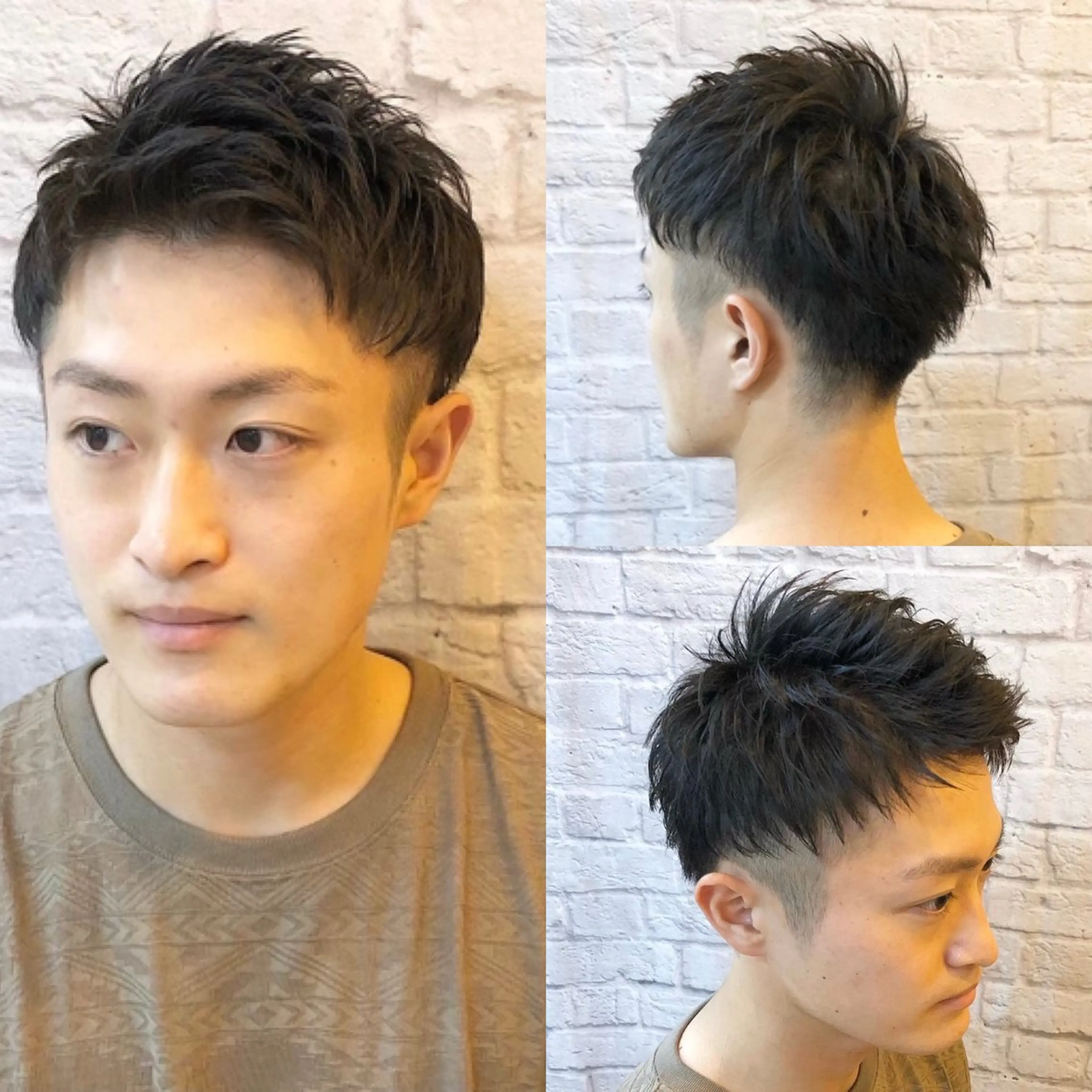 ショート パーマ メンズ ビジネス フェードカット メンズパーマ メンズショート スパイキーショート 【メンズパーマ/フェ ード特化】小野田悠希のヘアスタイル