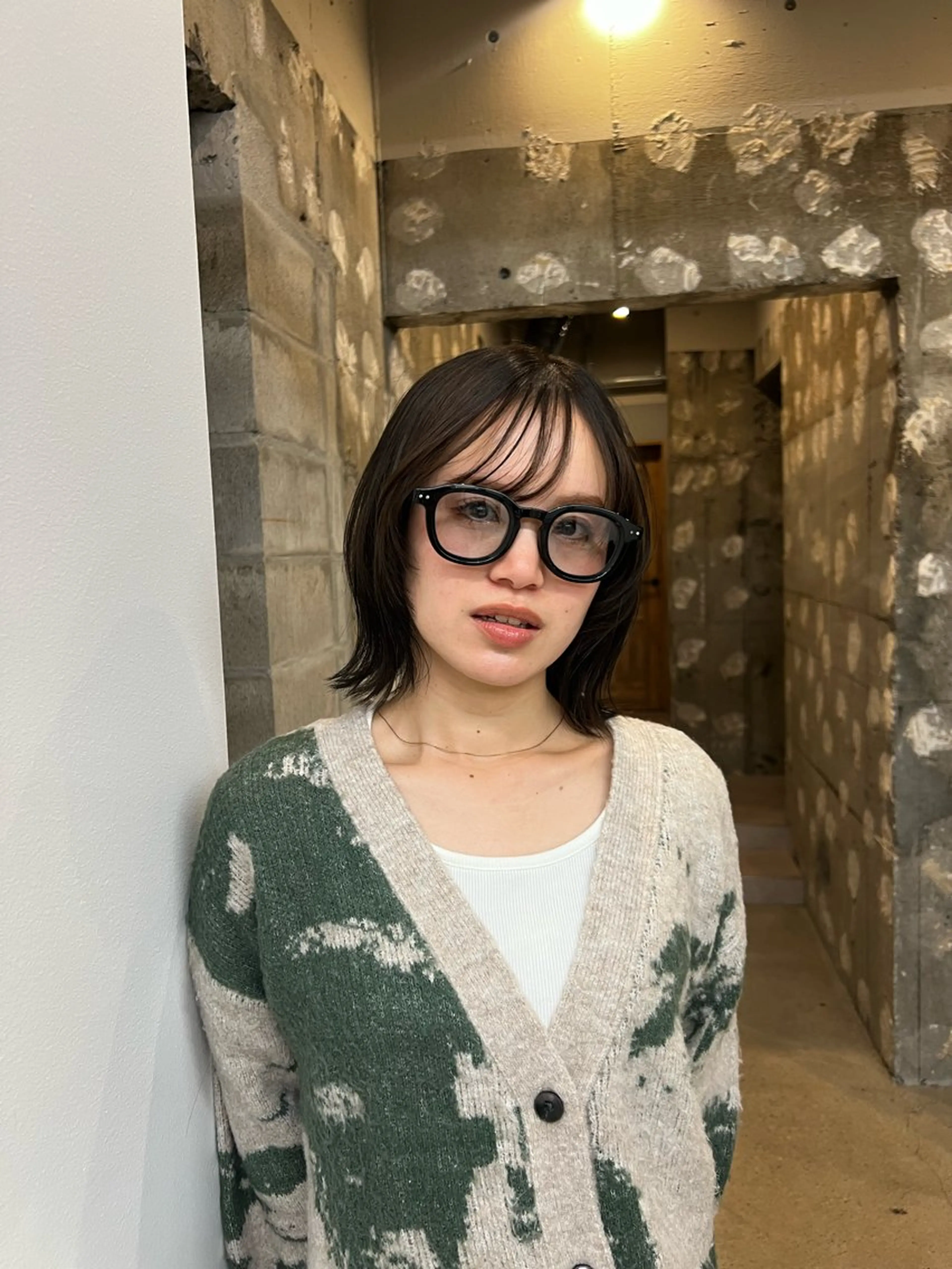 ミディアム カラー グレージュ オリーブグレージュ オリーブグレー カット ヘアカラー fit /HONOKAのヘアスタイル