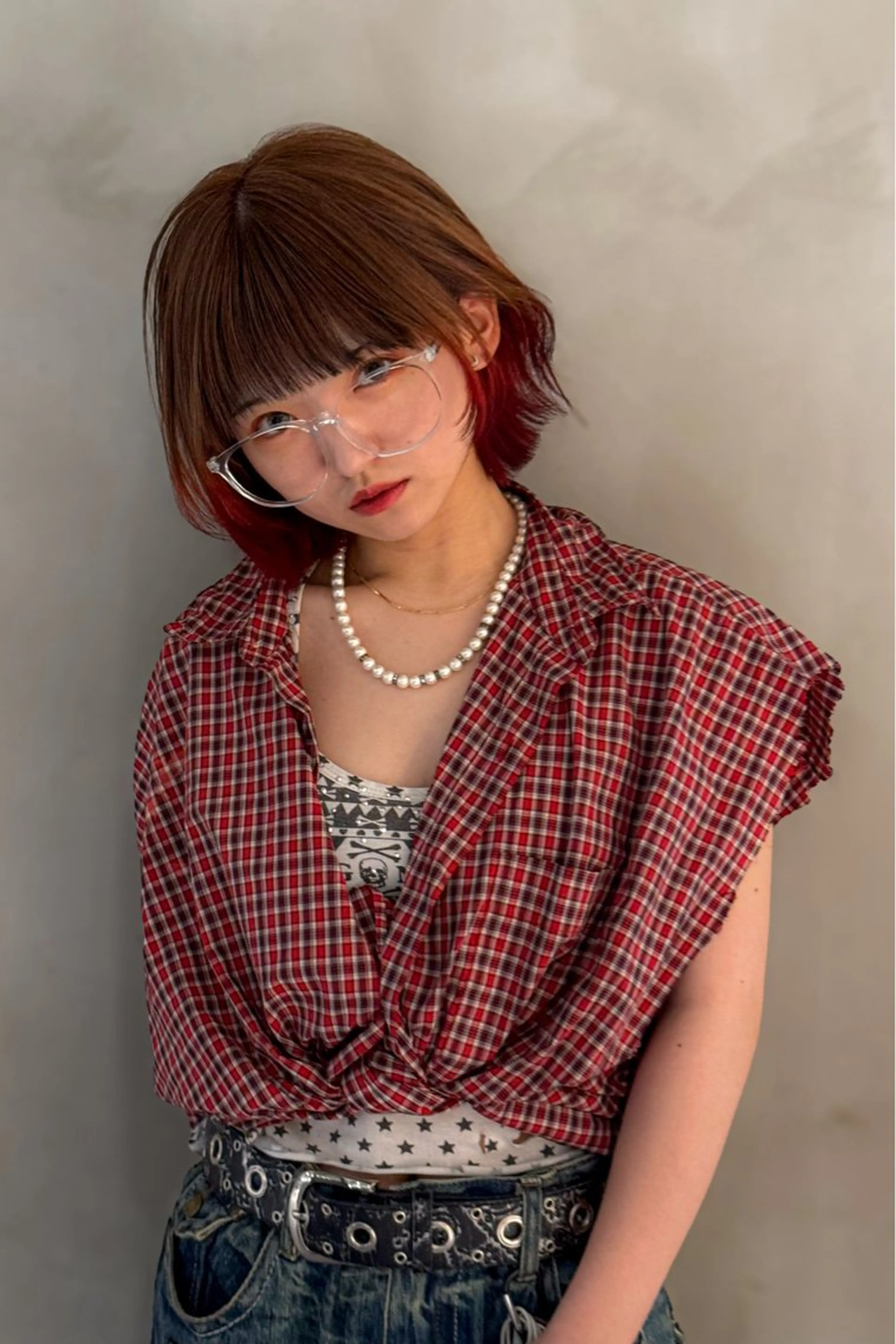 ミディアム カラー 派手髪デザイン なかむらるか🐬💞のヘアスタイル