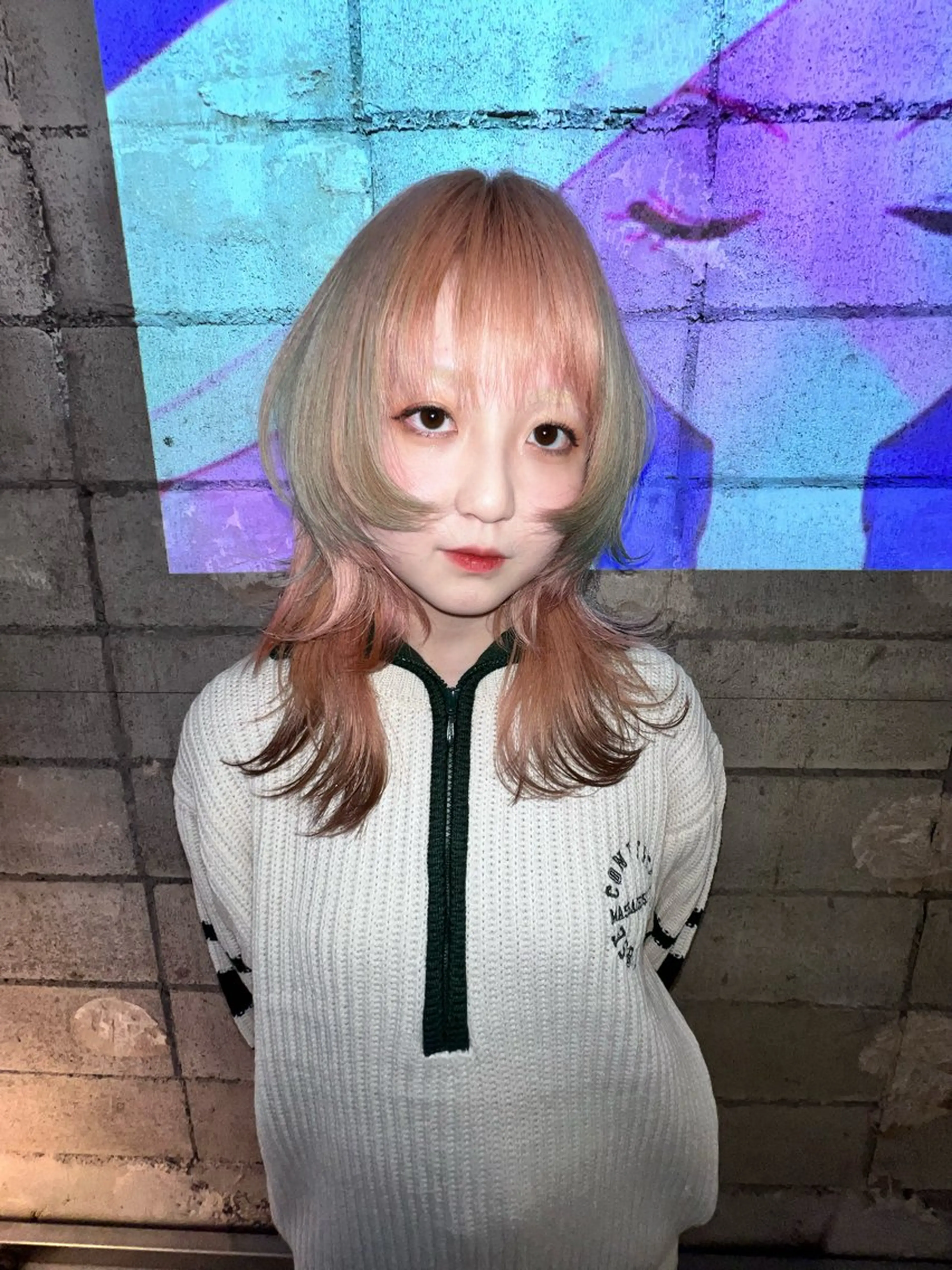 セミロング カラー カット ヘアカラー 圧倒的デザイン力 店長🎨RENAのヘアスタイル