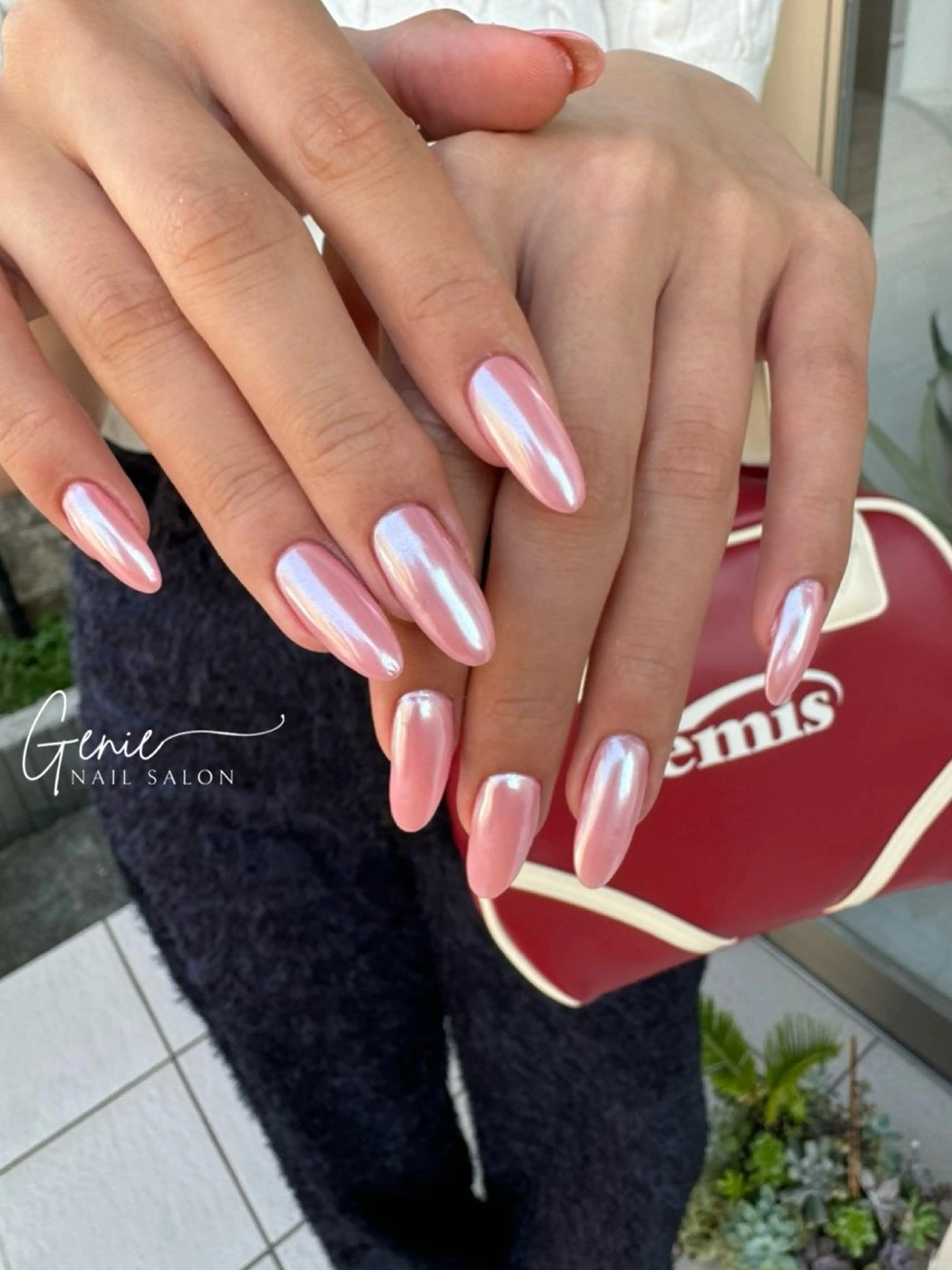 ネイル ミラーネイル ニュアンスネイル ハンドネイル Nail salon Genieのネイルデザイン