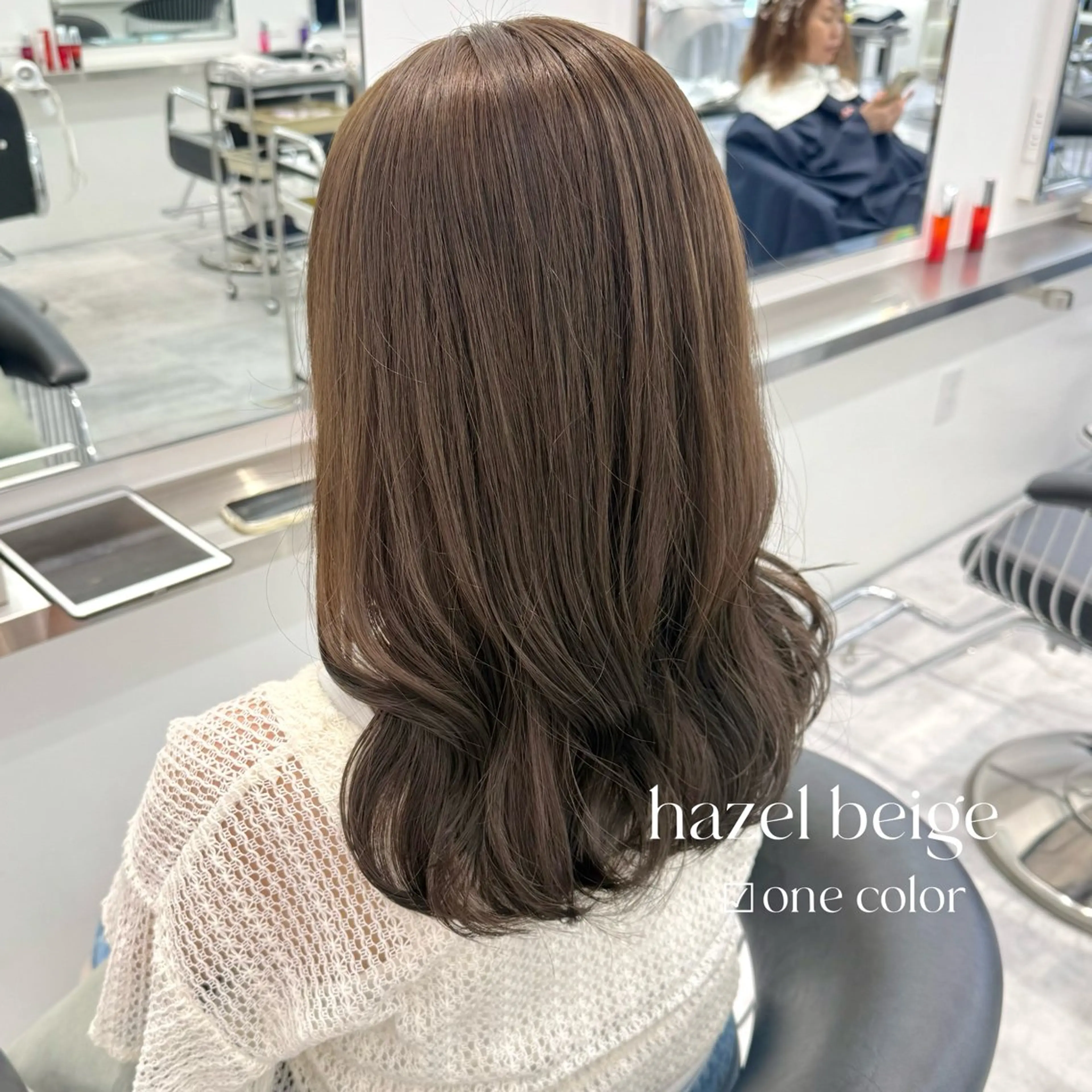セミロング カラー カット ヘアカラー ParveMix￤ 大賀さつき🍨🤍のヘアスタイル