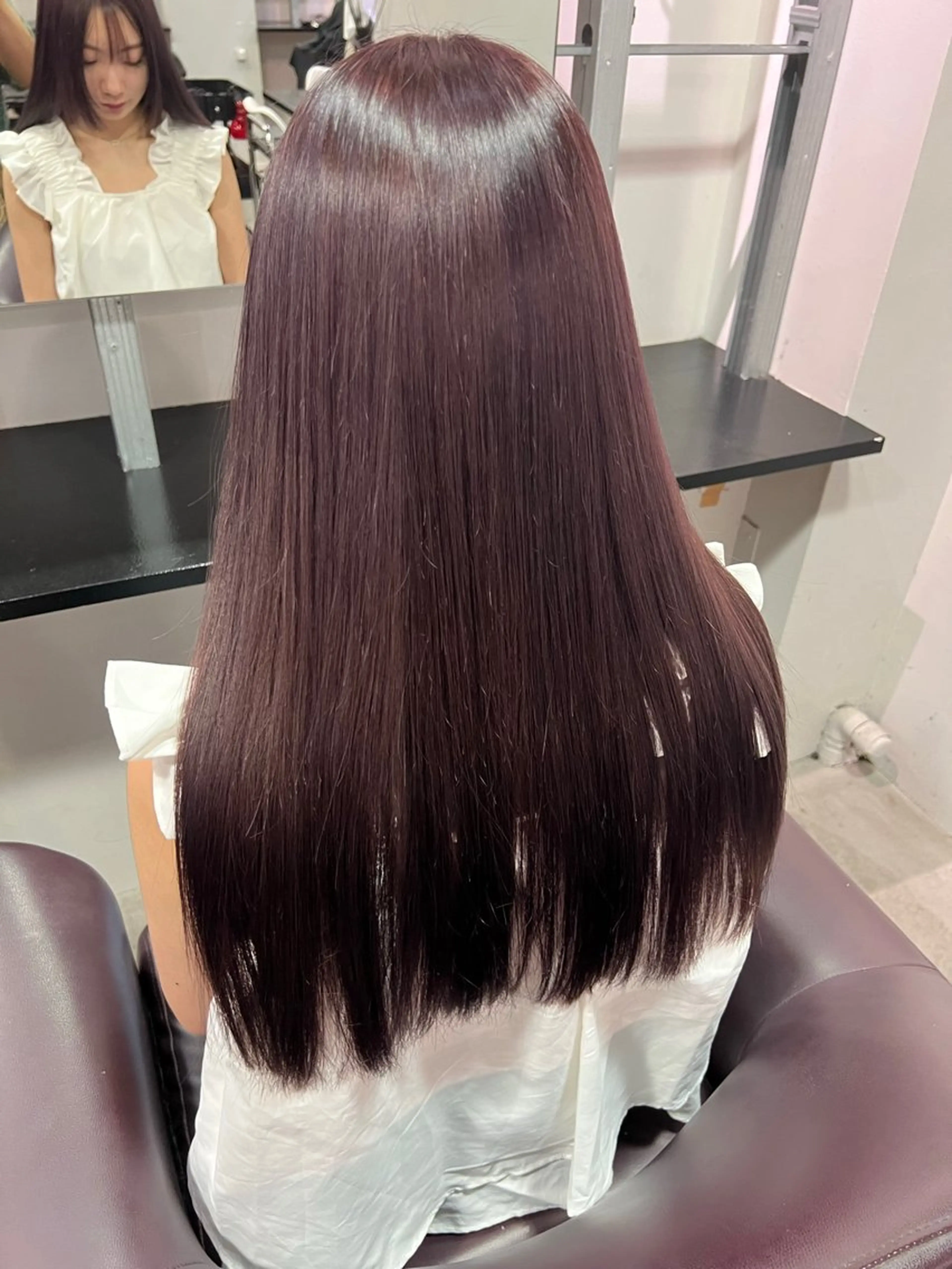 ロング カラー カット ヘアカラー トリートメント ヘアセット 韓国ヘア/透明感 カラー🤍yukaのヘアスタイル