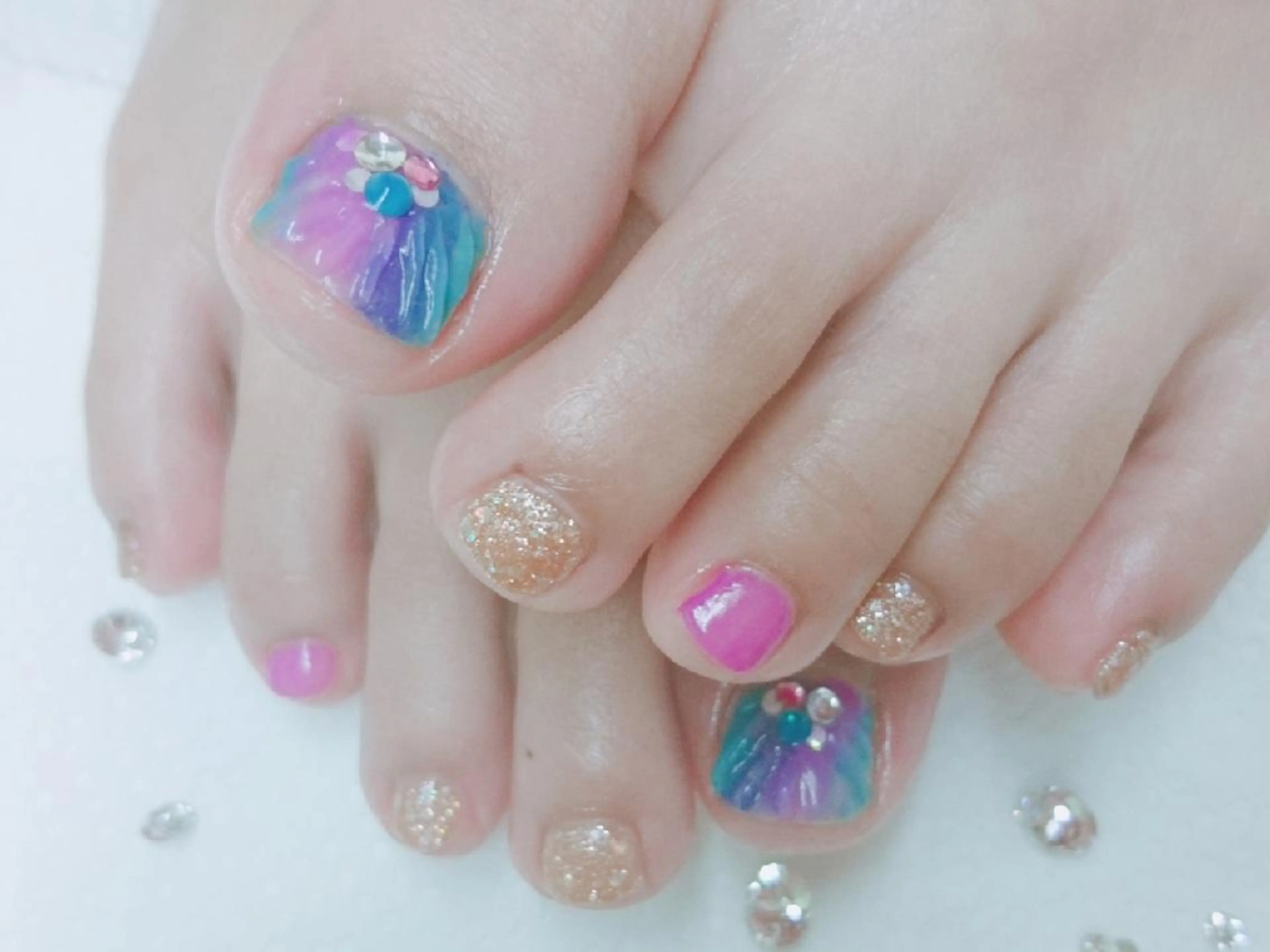 ネイル フットネイル フットネイル プライベートサロン Rosy Lilyのネイルデザイン