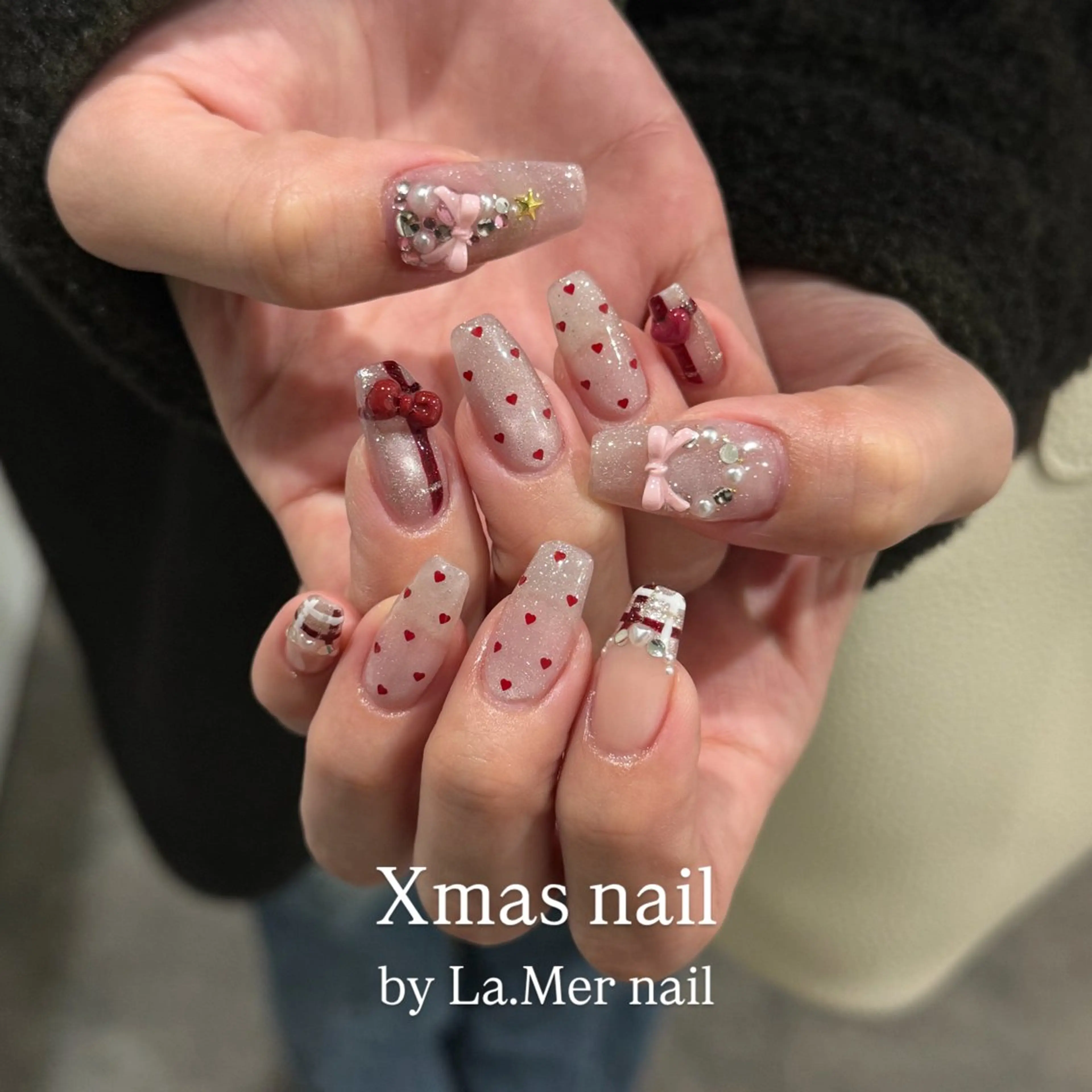 ネイル 冬ネイル クリスマス La.Mer 宮田のネイルデザイン