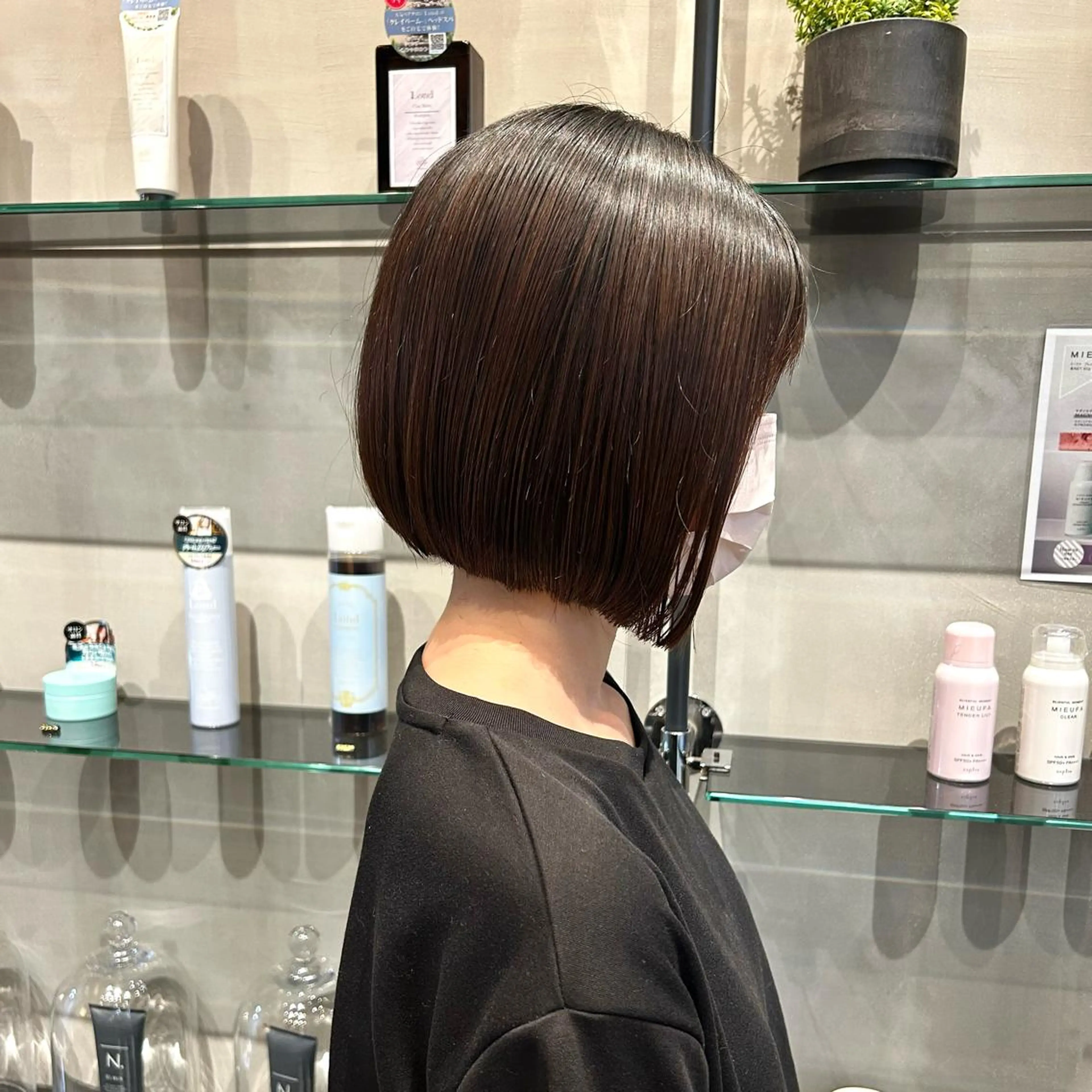 ショート 縮毛矯正・似合わせ タナカ レイヤのヘアスタイル