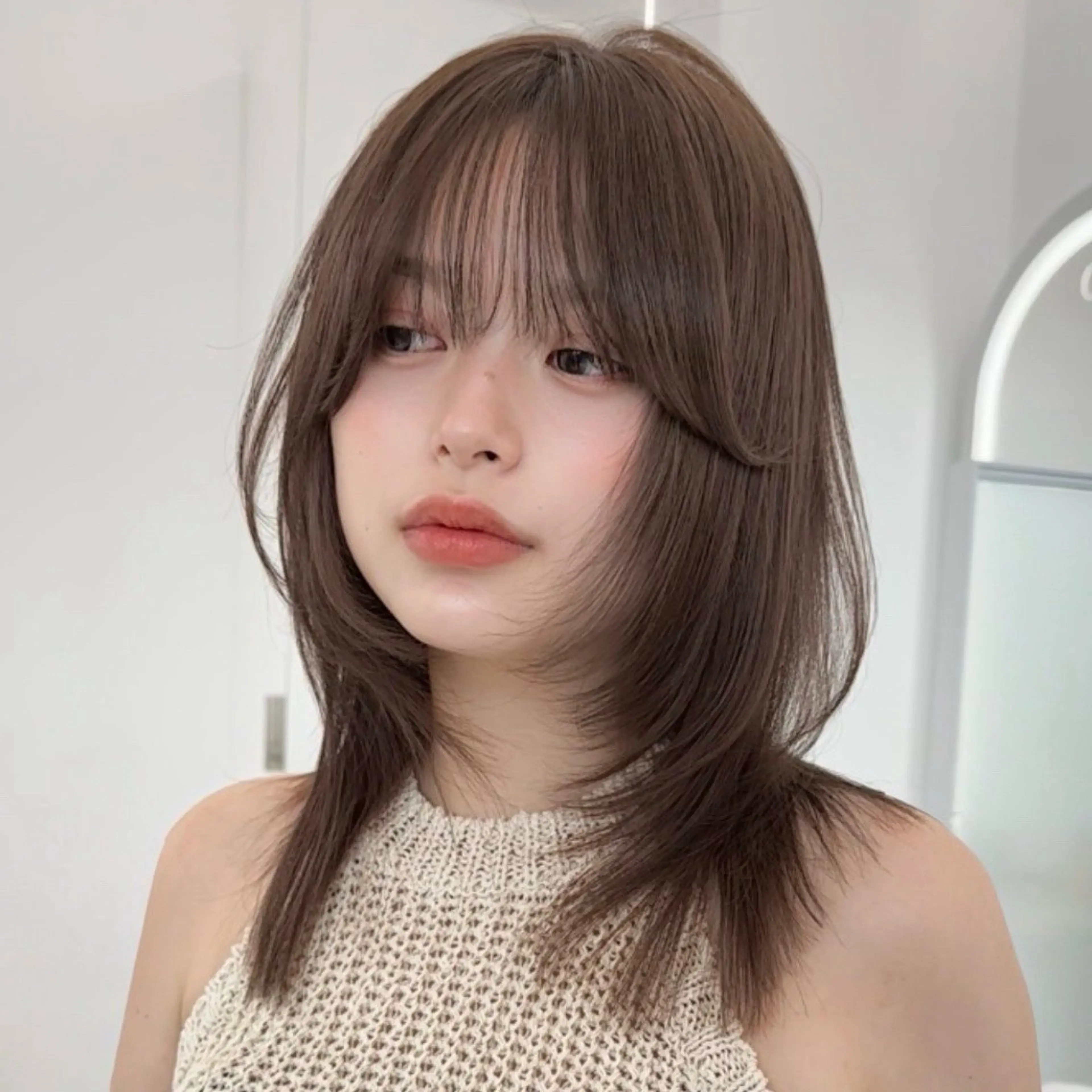 ミディアム カラー トリートメント 前髪/似合わせカット COA こも.のヘアスタイル