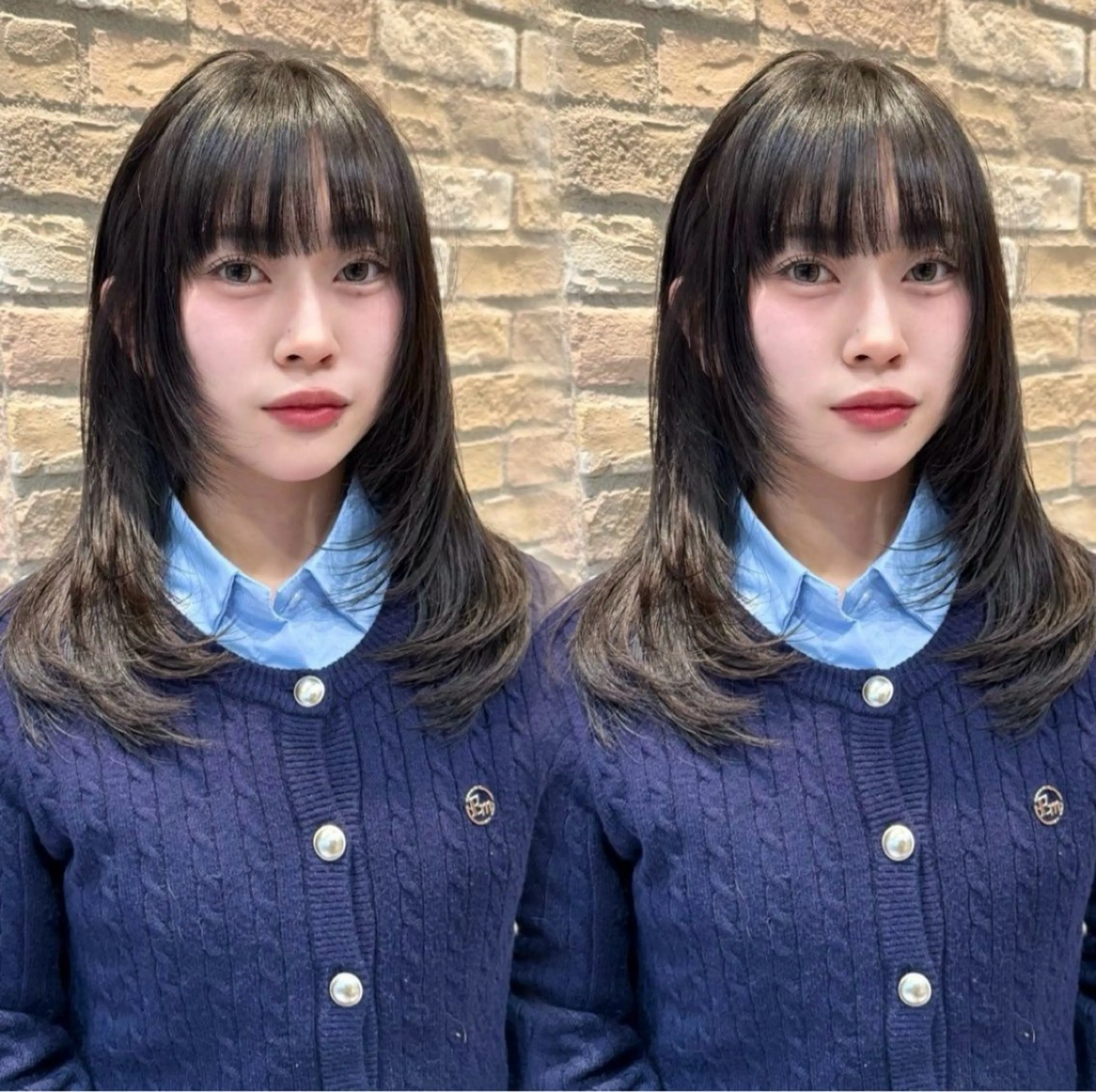 ミディアム カラー カット ヘアカラー トリートメント Loom by Sea 新宿所属・Kaede/ブリーチ なし/レイヤー🤍のヘアスタイル