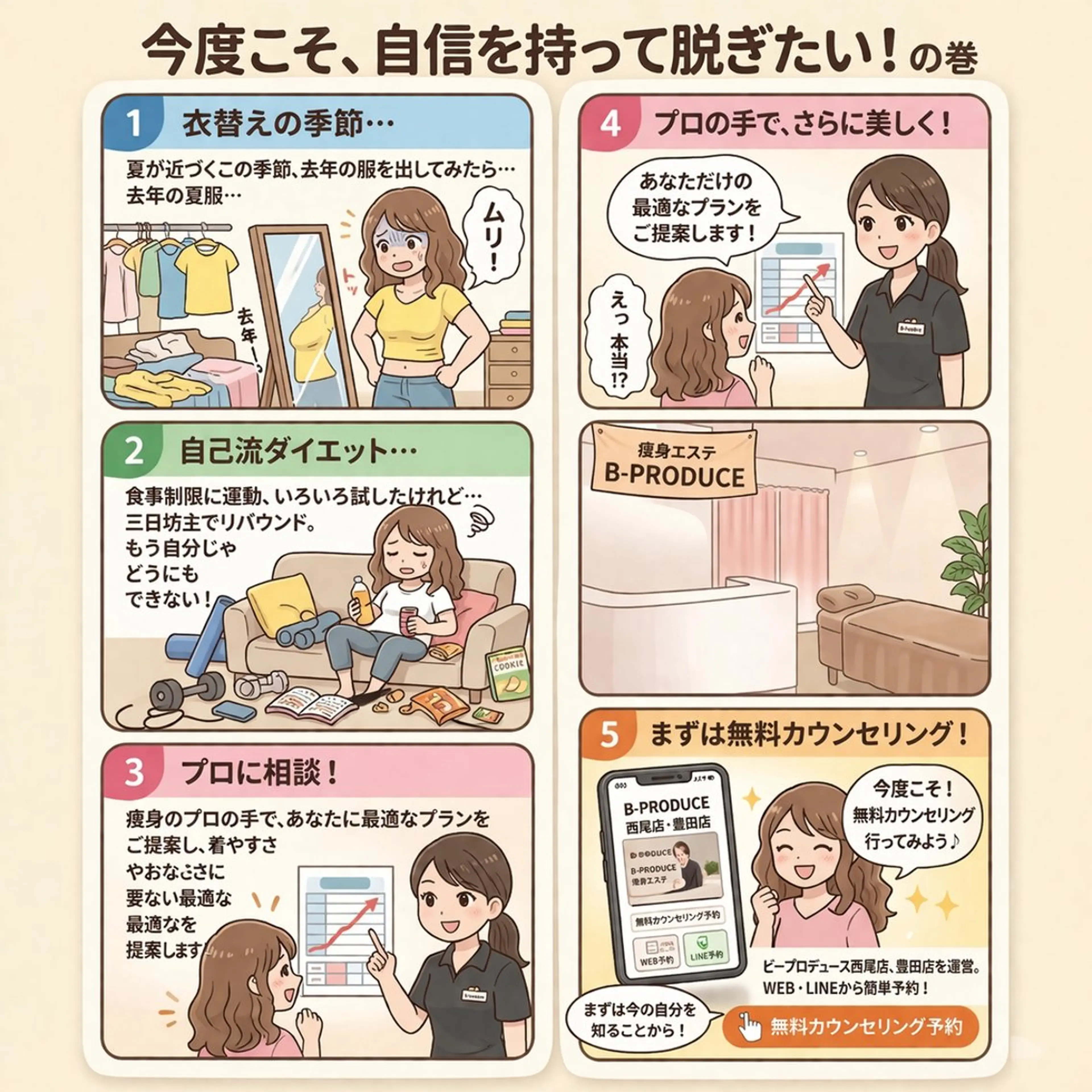 美やせ専門店 B'PRODUCE 豊田店【ビープロデュース】所属・ビープロデュース 山下幸恵のエステ・リラクイメージ