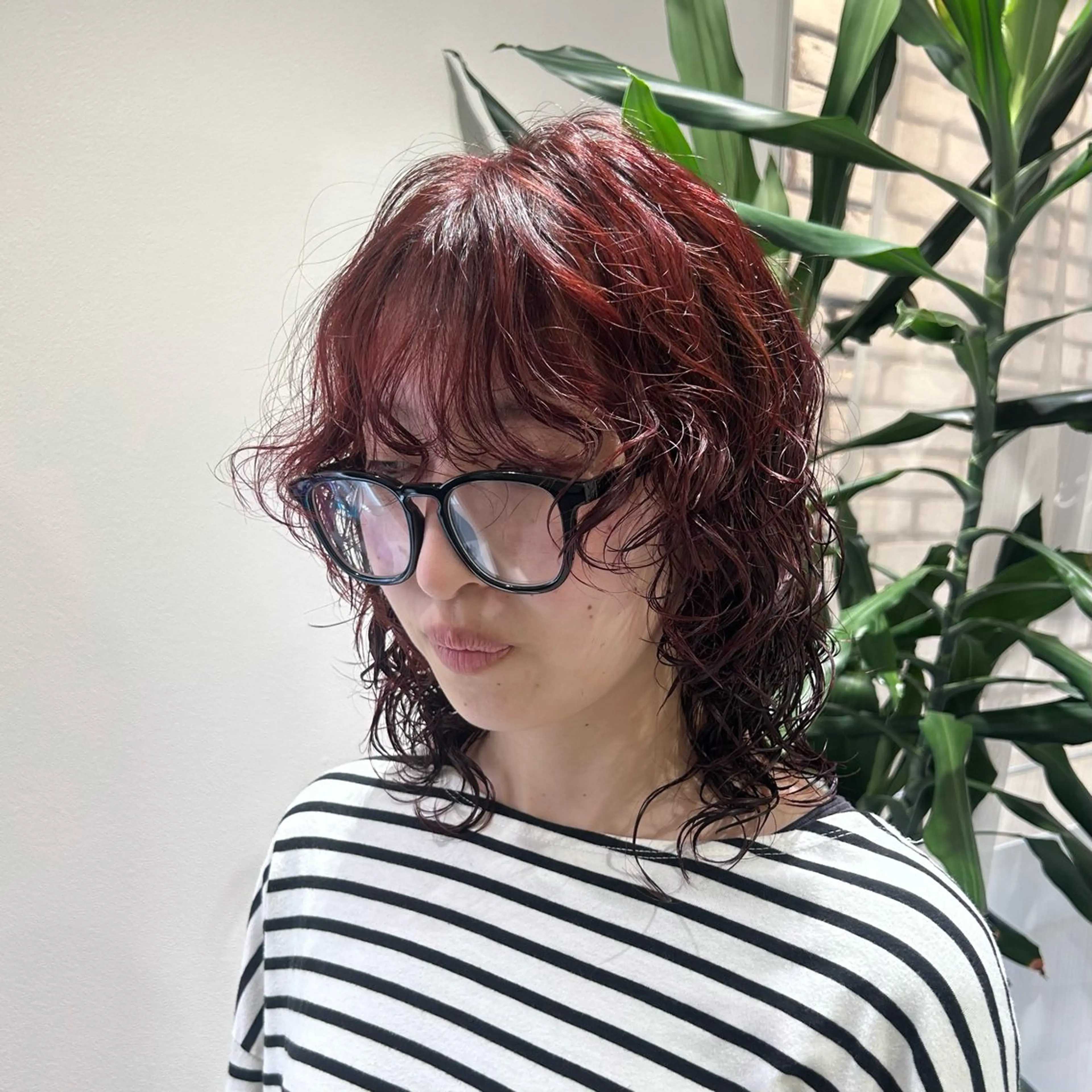 ミディアム パーマ カット パーマ 🤎オリーブカラー× パーマ特化💫森口のヘアスタイル