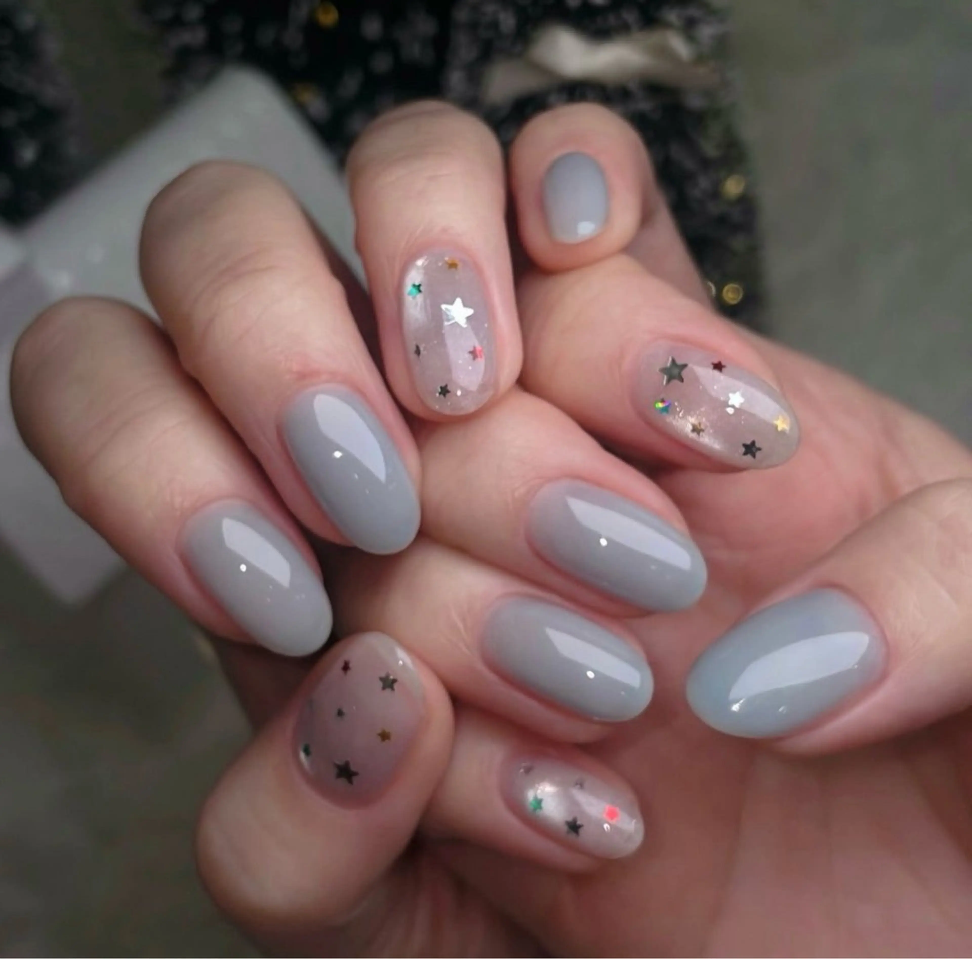 ネイル 韓国ネイル 持ち込み ニュアンスネイル ネイルチップ 冬ネイル LISA ANA.CHUOのネイルデザイン