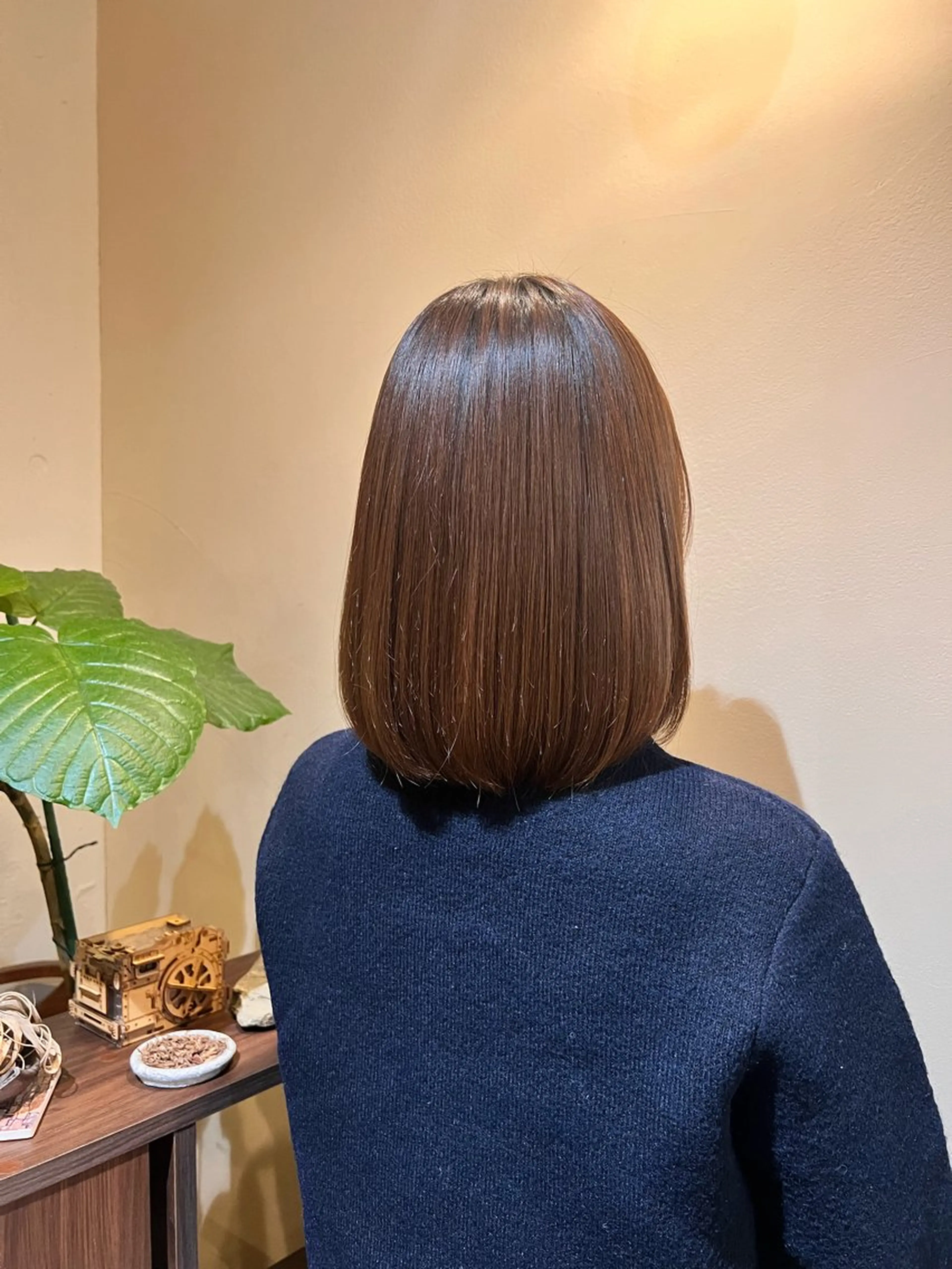 ミディアム 伸ばしかけ 縮毛矯正 まゆ/髪質改善 ストレート/スパ🫧のヘアスタイル