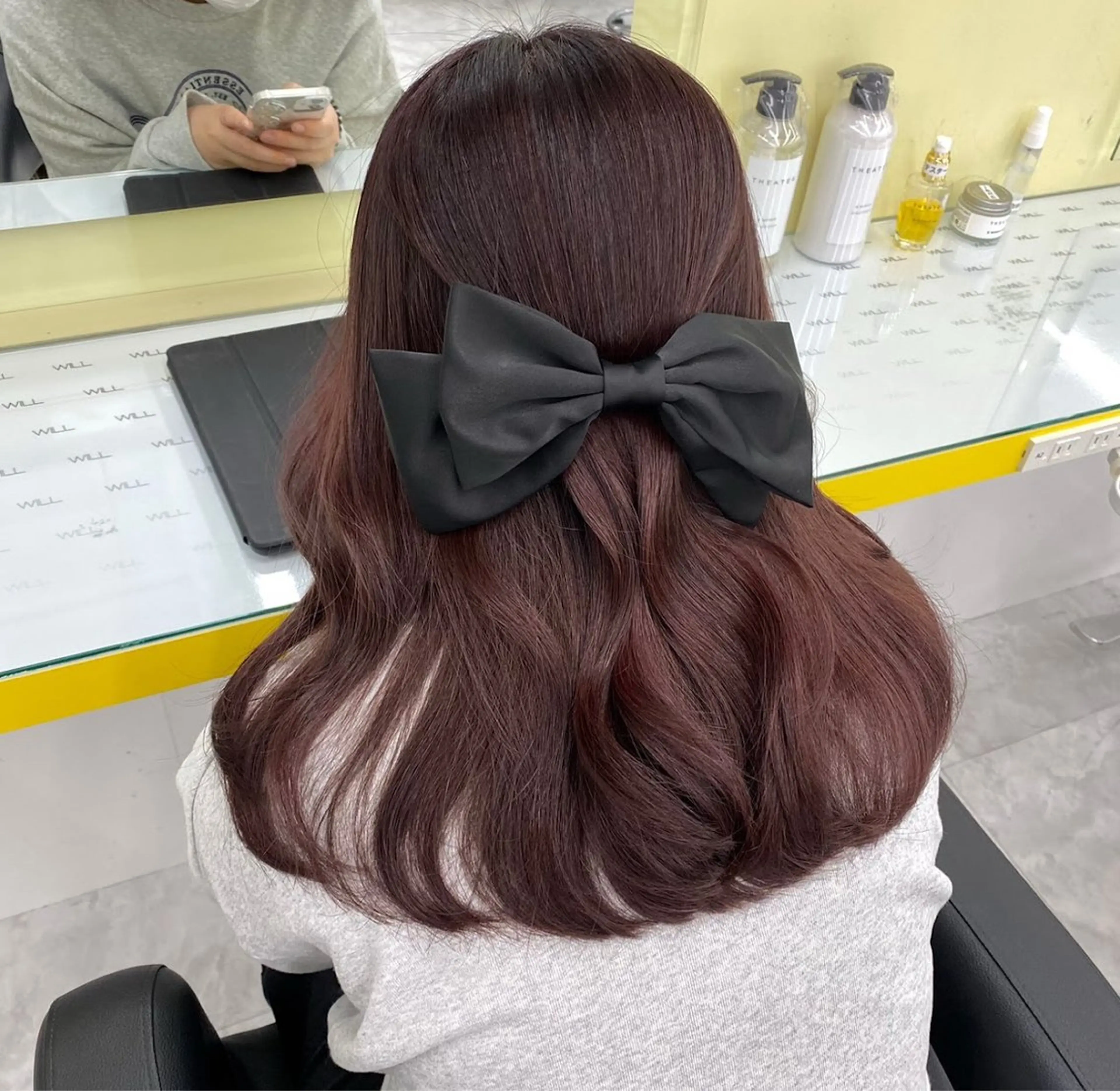 ロング ヘアカラー トリートメント ヘッドスパ ヘアセット ♥️韓国風透明感 暖色misa♥️のヘアスタイル