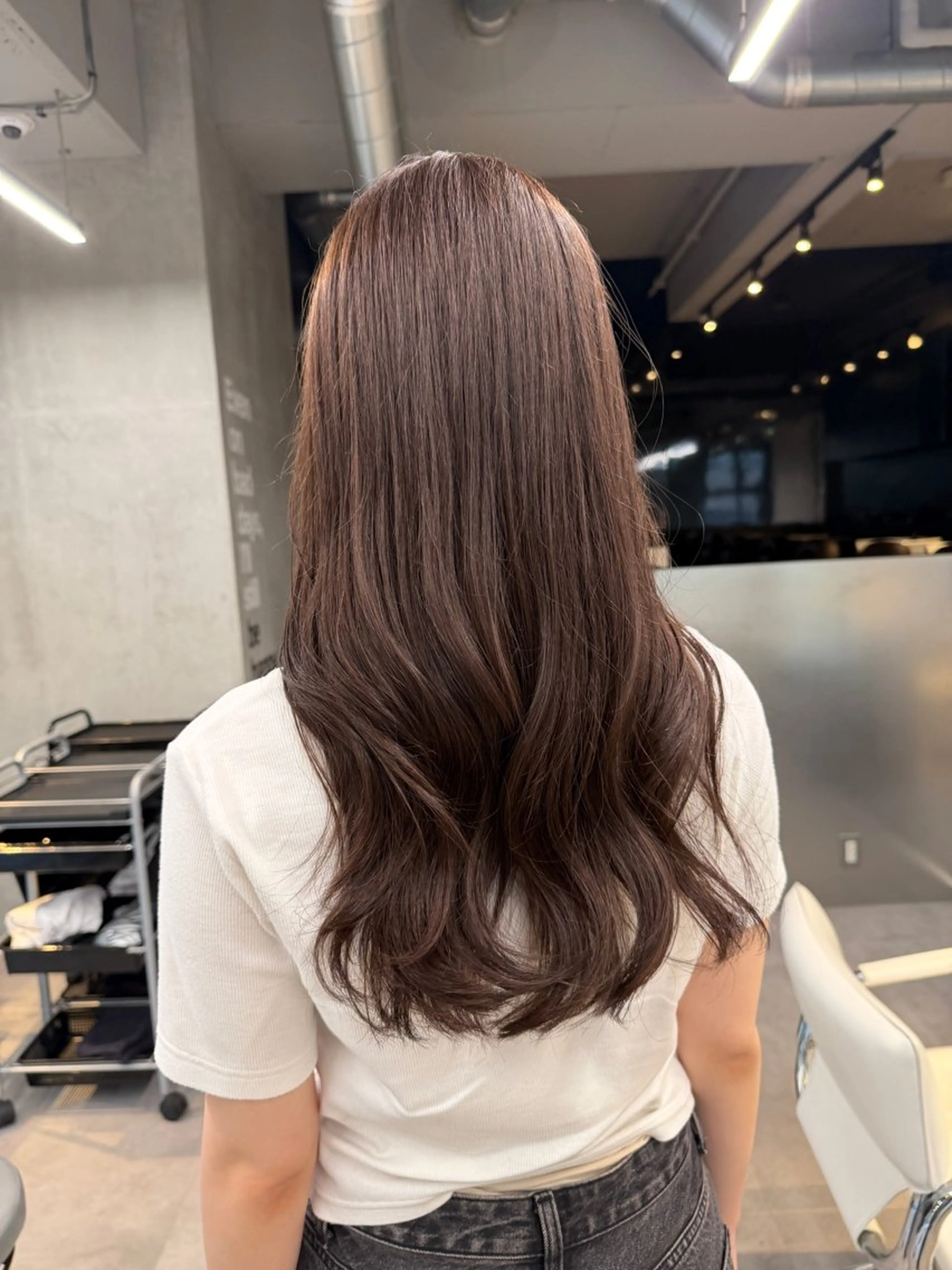 ロング カット ヘアカラー み うのヘアスタイル