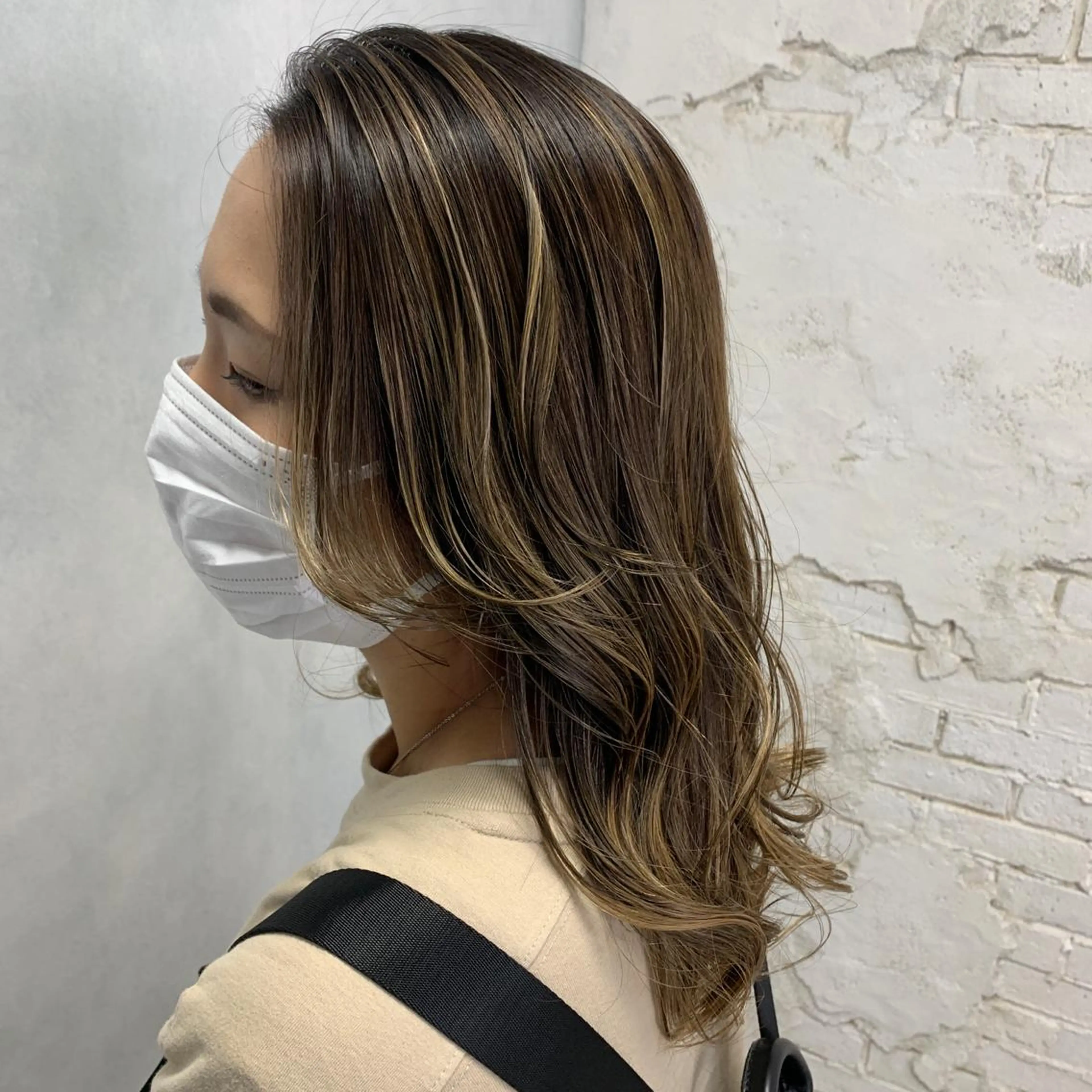 ロング カラー パーマ ヘアアレンジ メンズ キッズ ネイル マツエク・マツパ メンズハイライト ハイライトカラー ハイライト nameless髪質 改善ブリーチ心斎橋のヘアスタイル