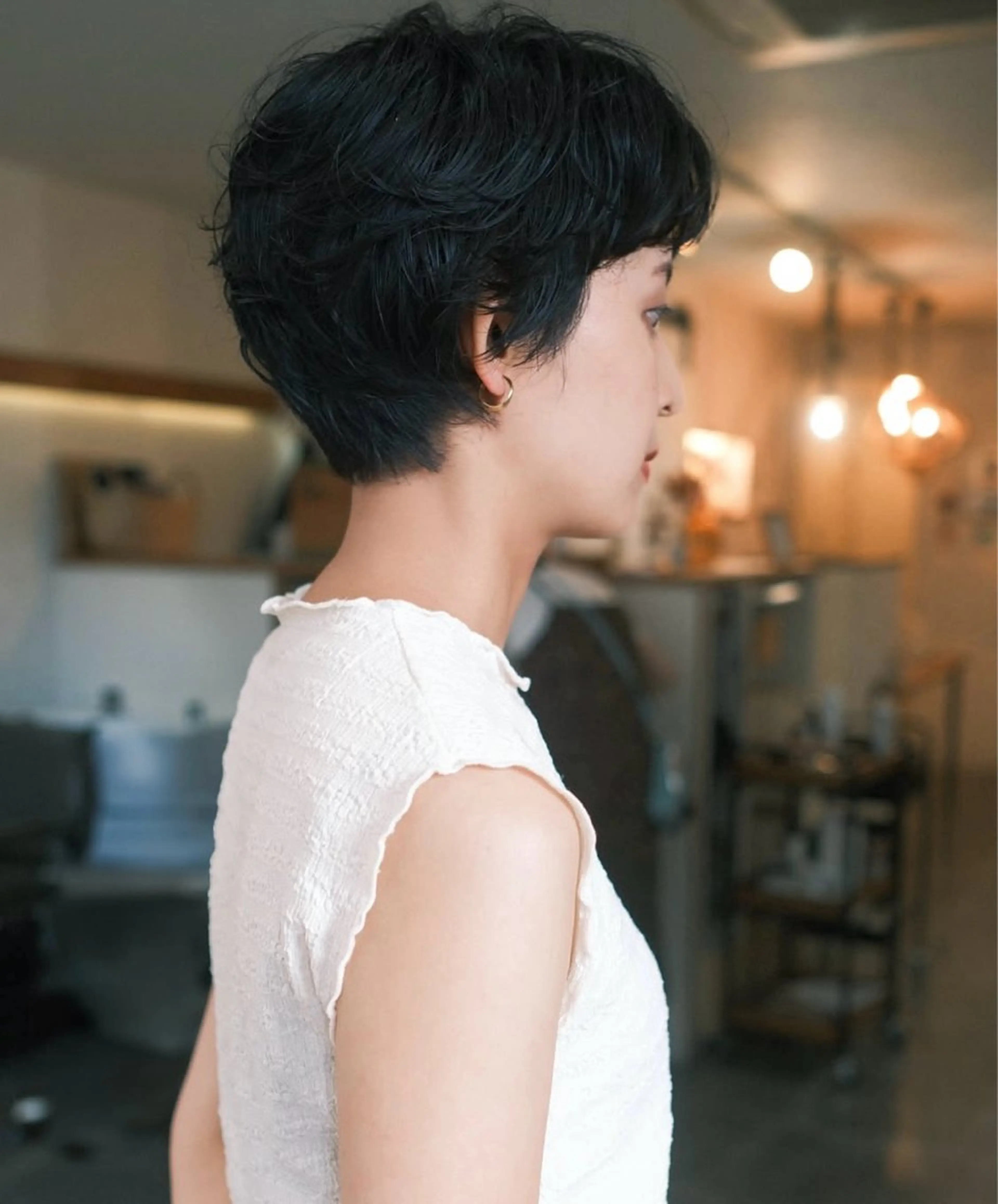 ショート パーマ カット パーマ momoka モデル募集のヘアスタイル