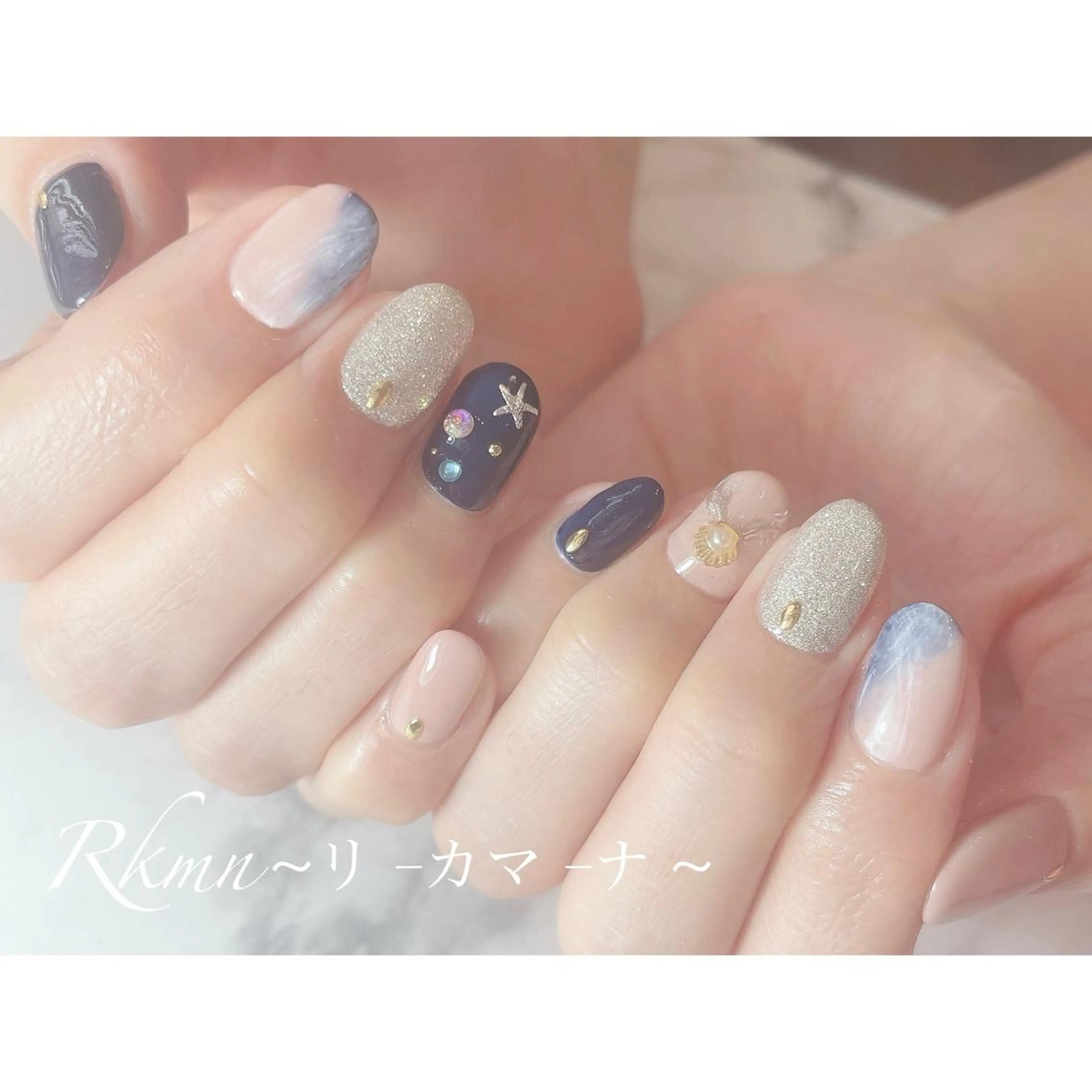 ネイル アートネイル フレンチネイル ジェルネイル グラデーション シンプルネイル ハンドネイル フットネイル ハンドケア Rkmn ~リ-カマ-ナ~のネイルデザイン