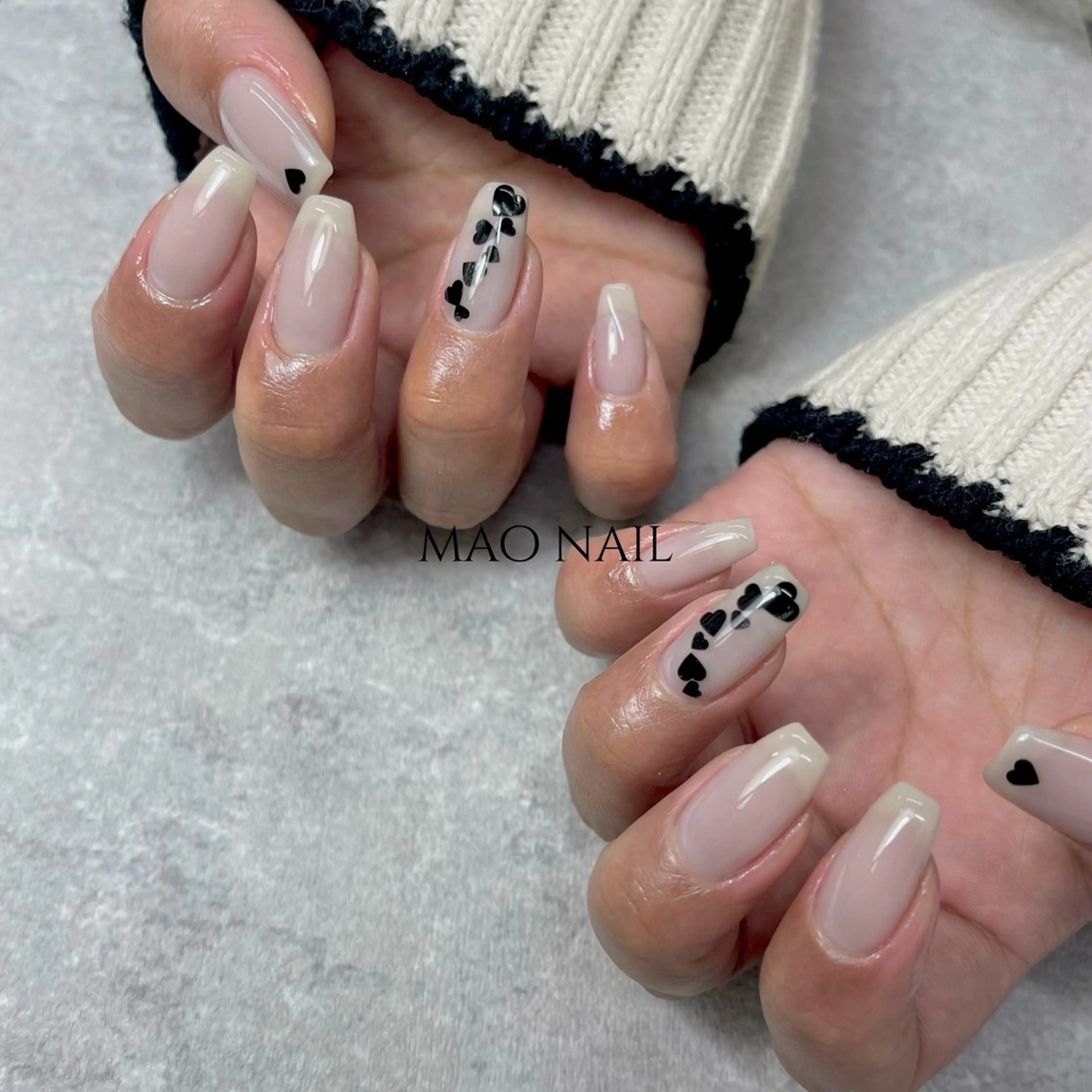 ロング ハンドネイル &MERCI nail maoのネイルデザイン