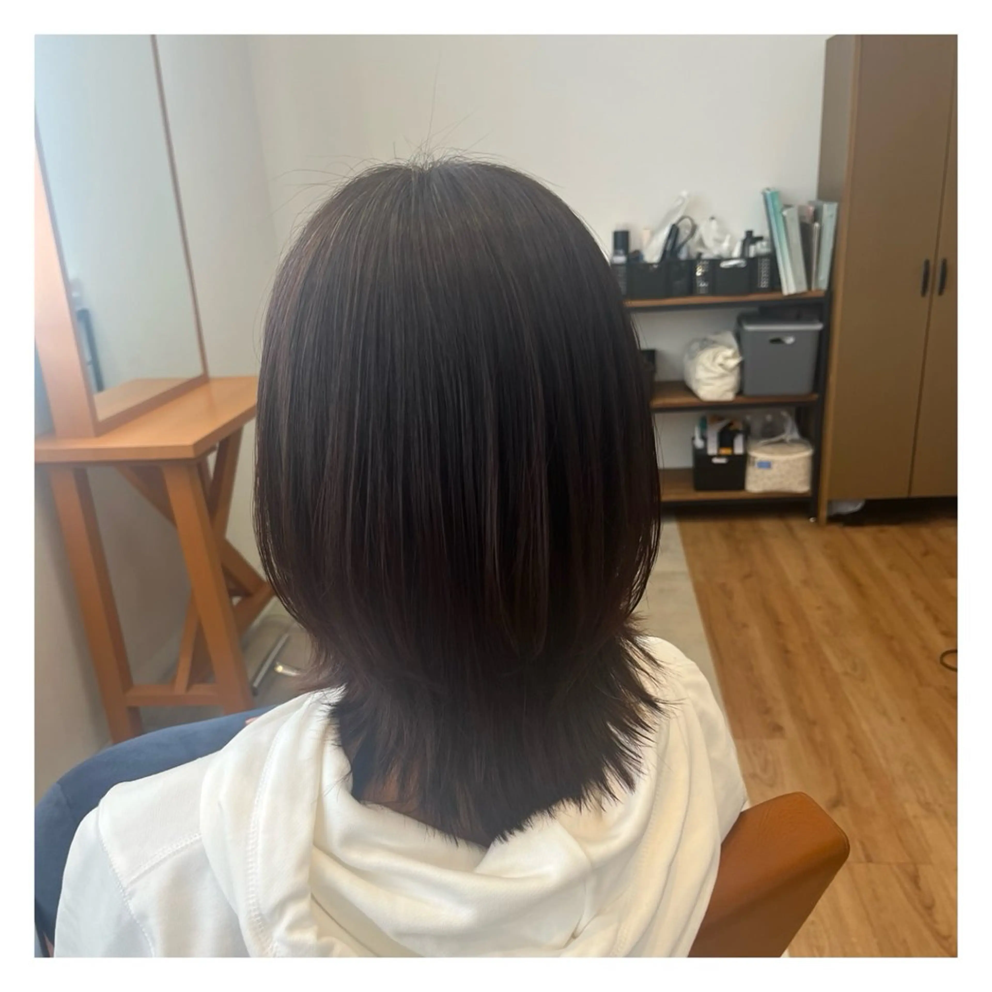 ミディアム 縮毛矯正 北上 春華のヘアスタイル