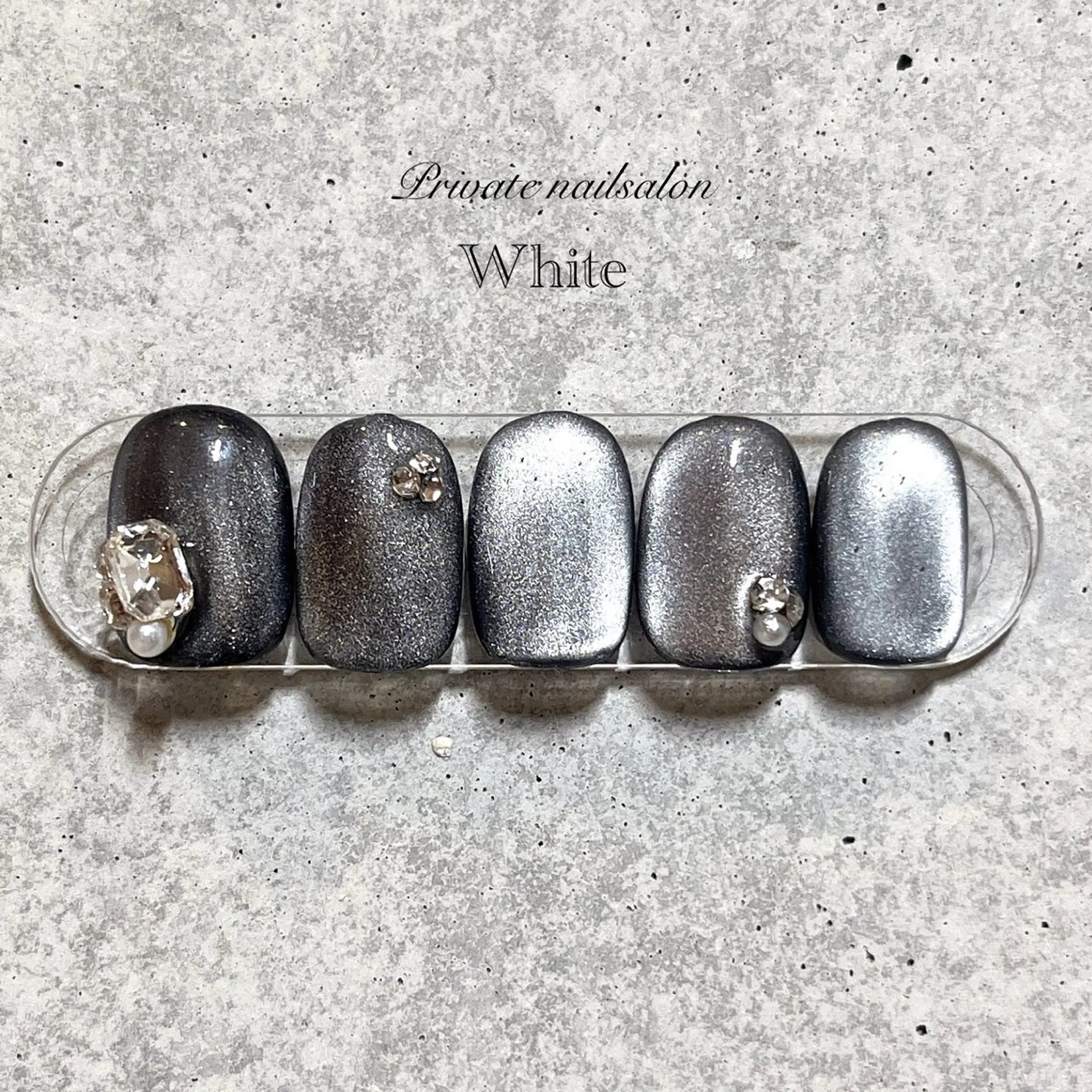 ネイル キラキラネイル マグネットネイル ニュアンスネイル 夏ネイル ハンドネイル SAKASHITA KEIのネイルデザイン