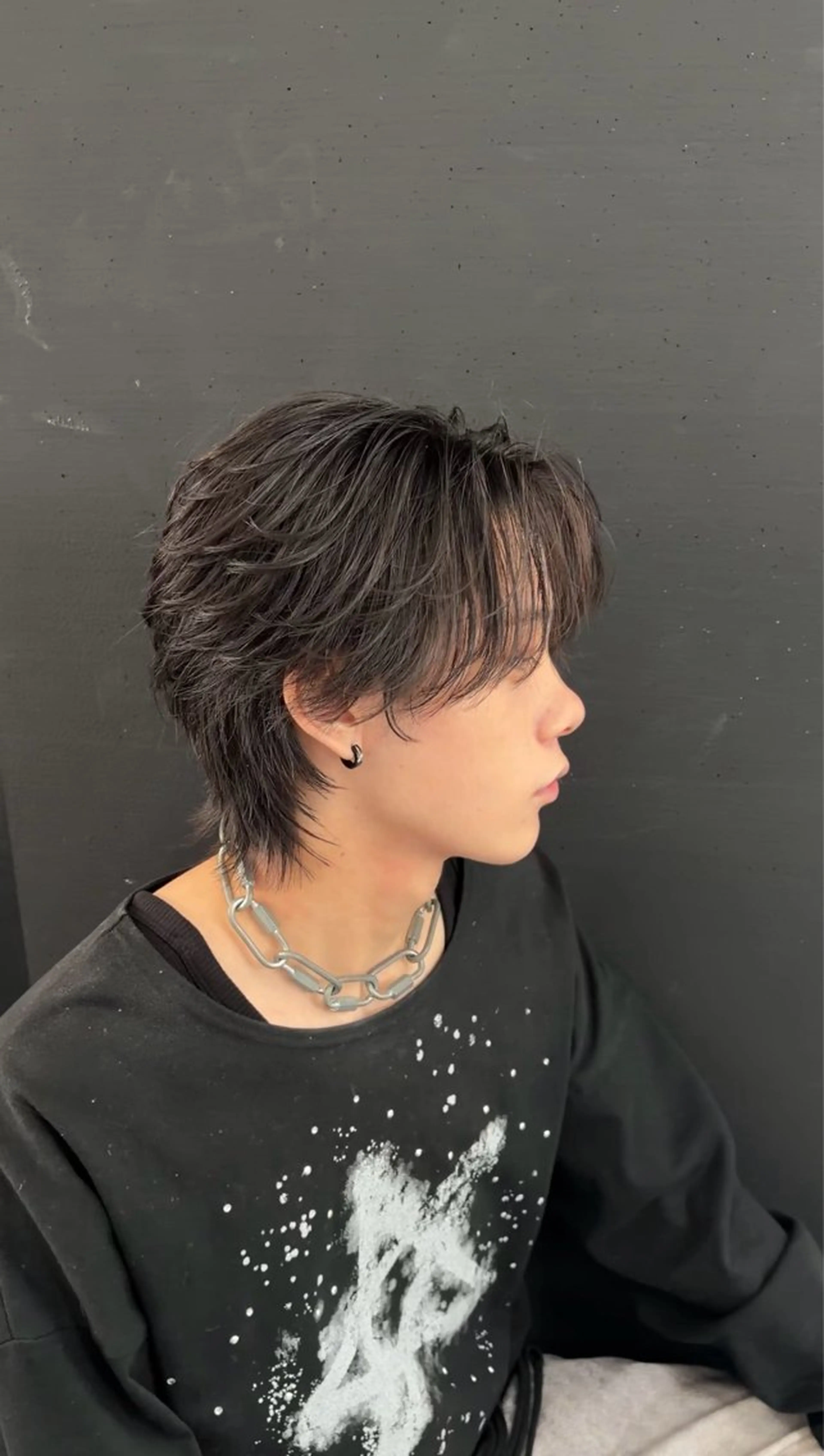 メンズ フェザーパーマ メンズパーマ 佐々木 輝のヘアスタイル