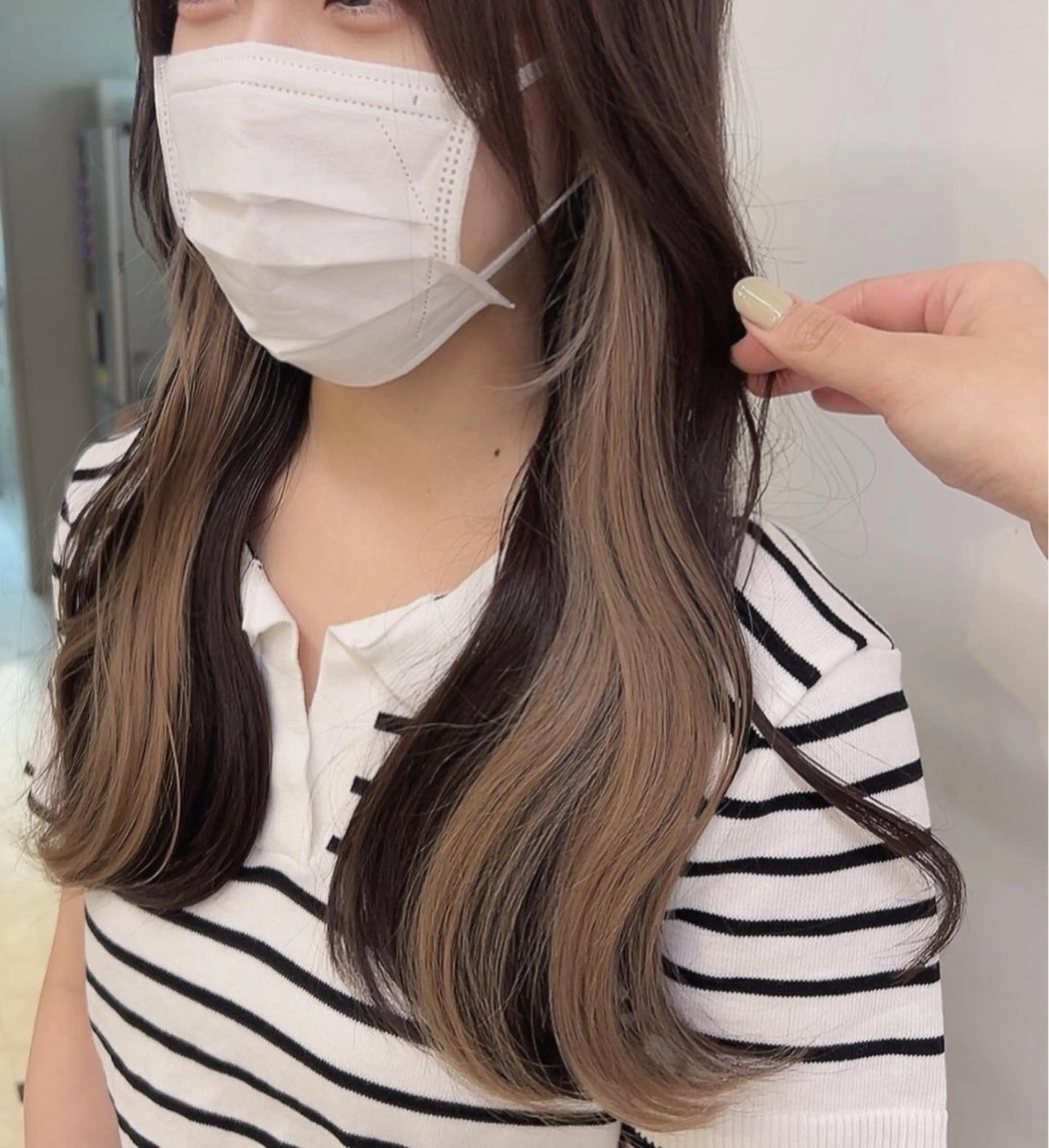 セミロング カラー ヘアカラー トリートメント ヘッドスパ ヘアセット 🥞ベージュ系カラー 【すずきりほ】🥞のヘアスタイル