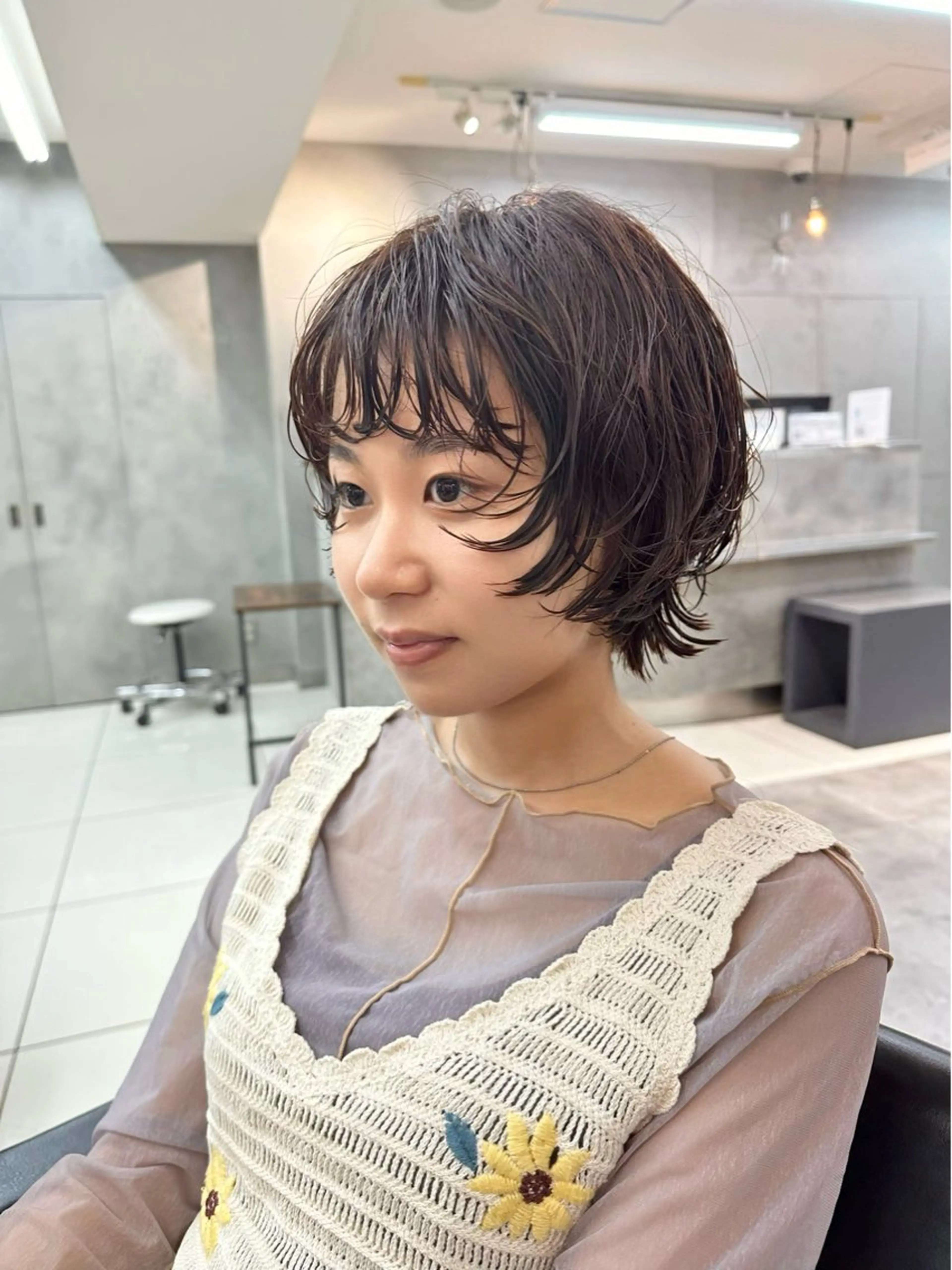 パーマ RIN パーマ/暖色カラーのヘアスタイル