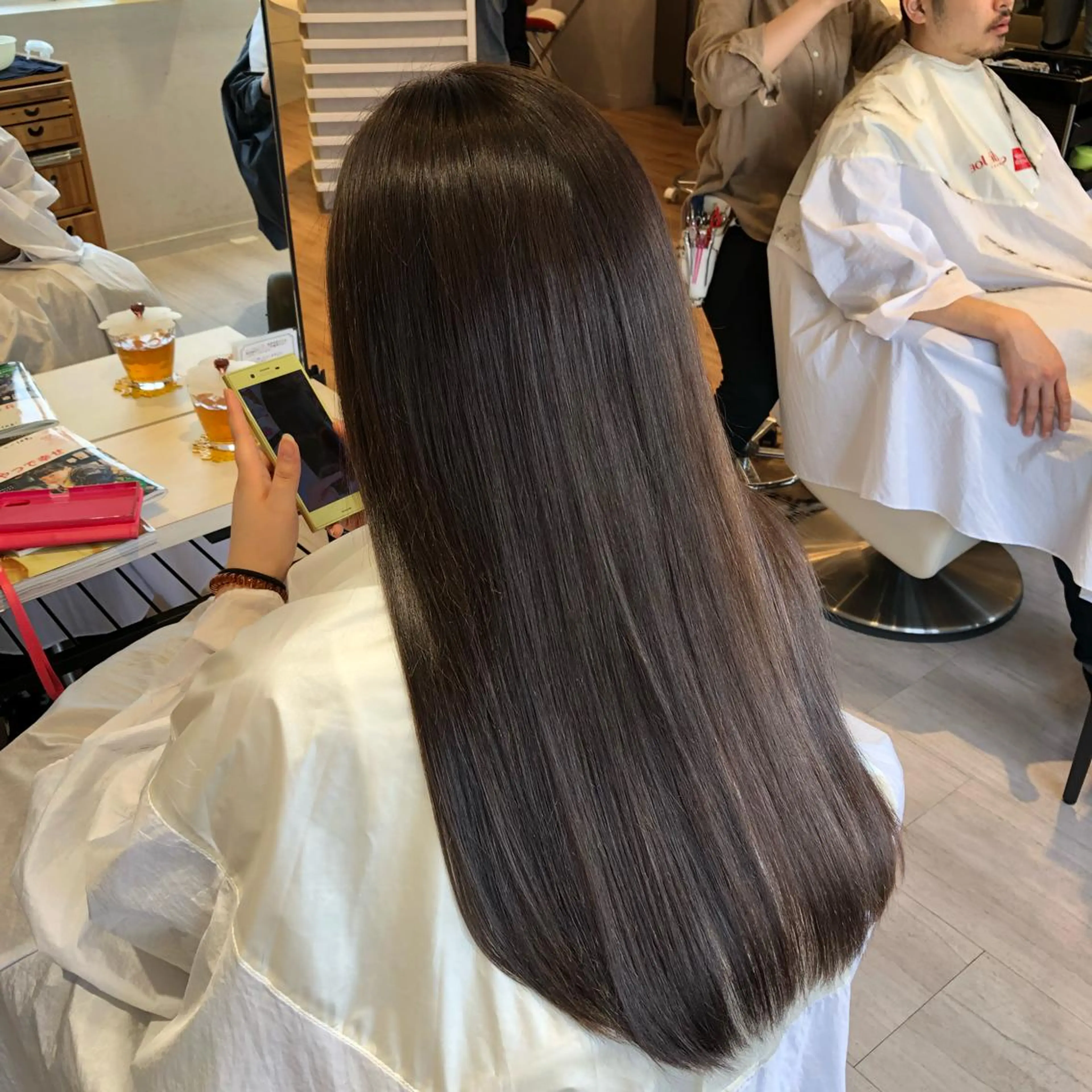 ロング カラー カット ヘアカラー トリートメント 金子 富士のヘアスタイル