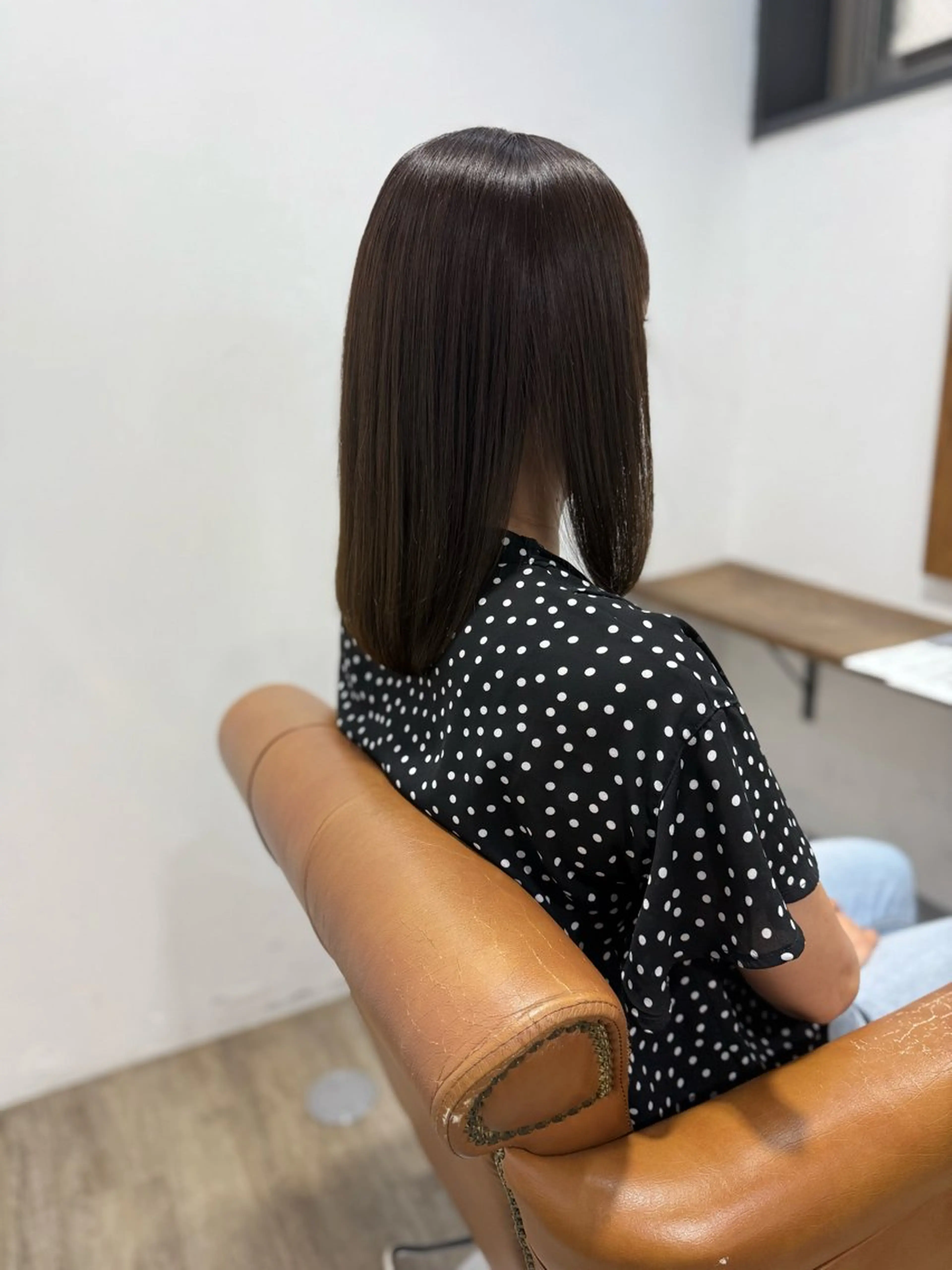 ミディアム ヘアカラー 井手 梨乃のヘアスタイル